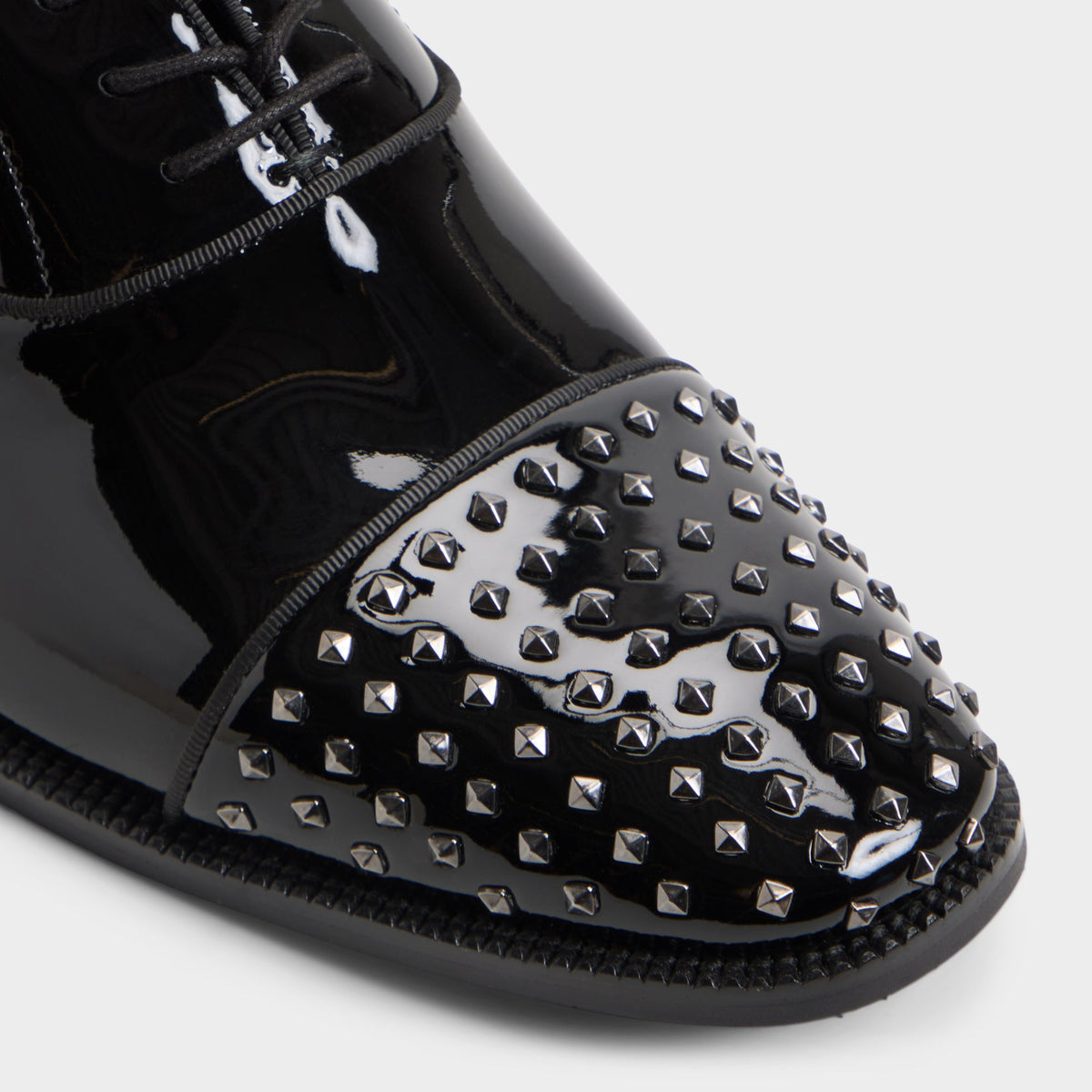 Gros plan de la Noir Ed Chaussure Oxford
