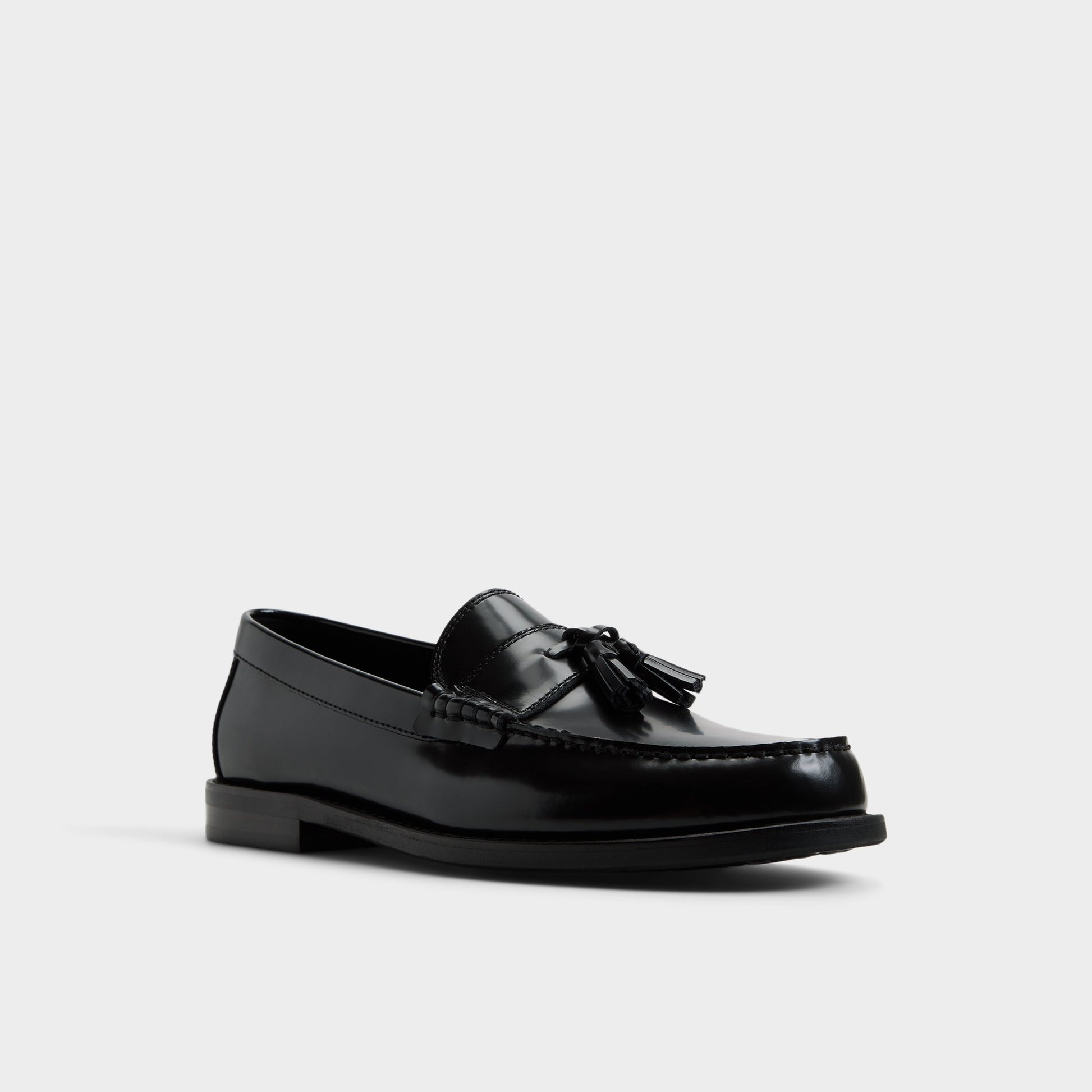 Three-quarter angle of Black Cairo Loafer's front side