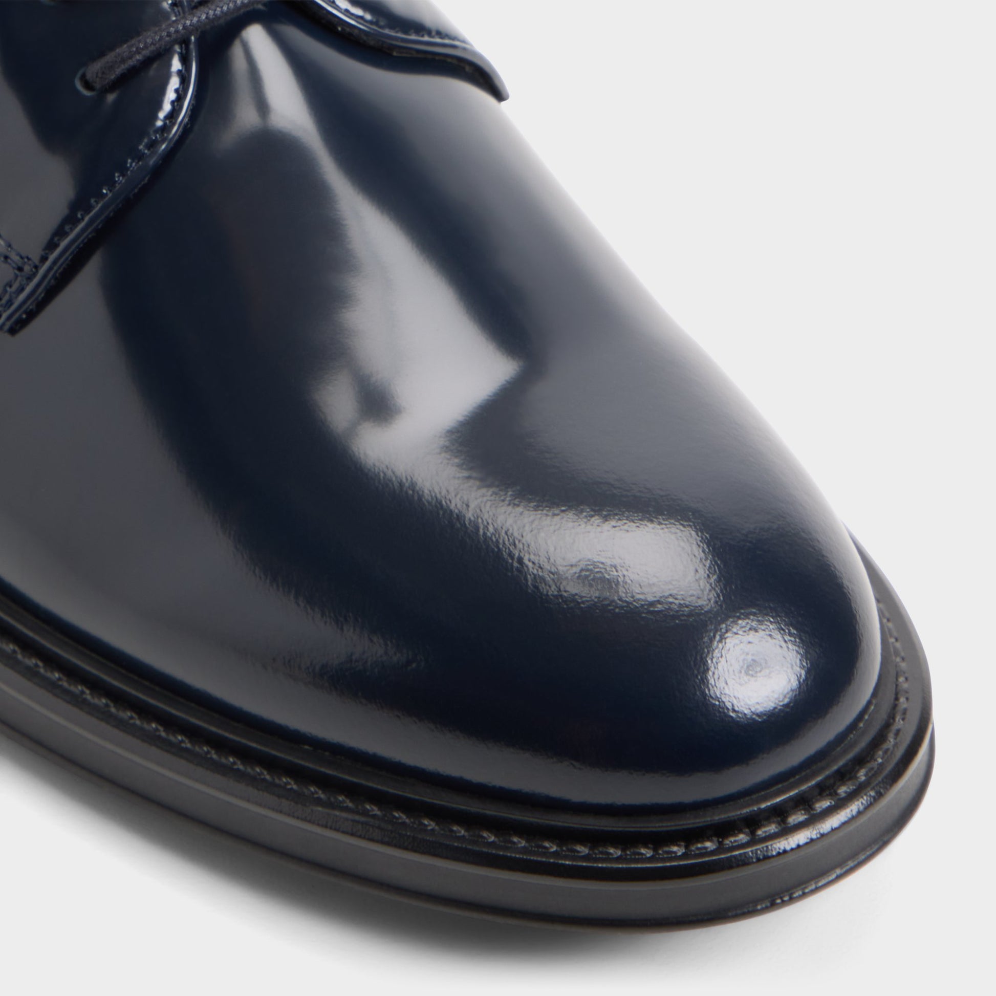 Close-up of the Navy Kay Oxford shoe