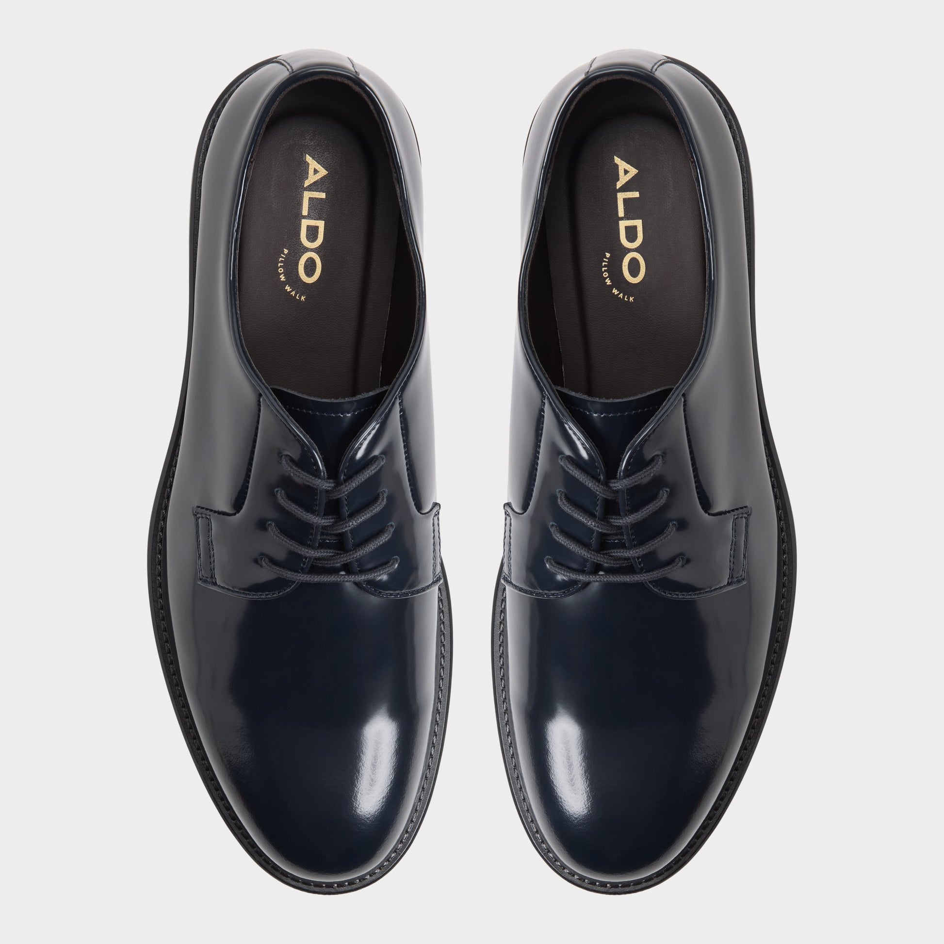 Top-down view of the Navy Kay Oxford shoe