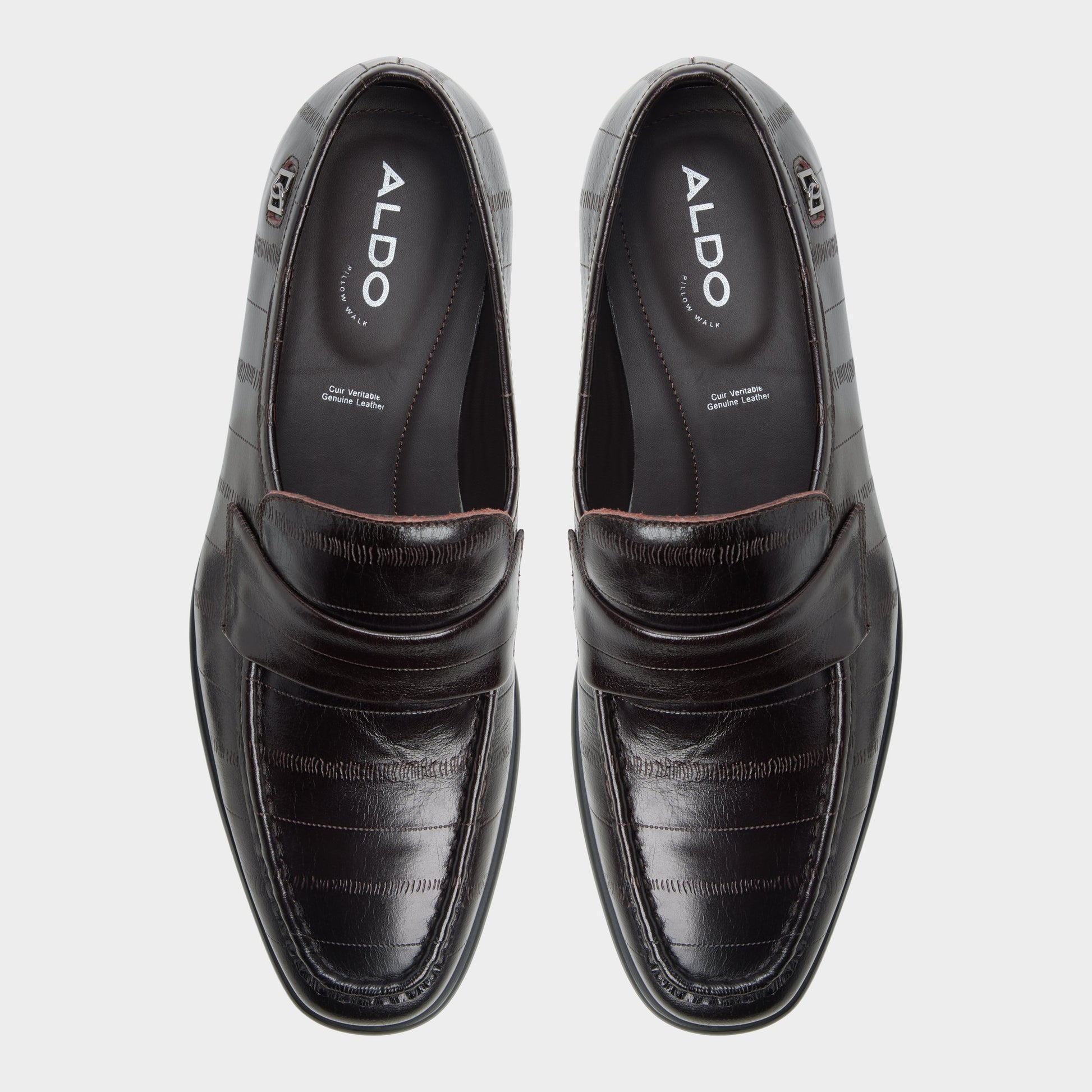 Top-down view of the Dark brown Emanuele Loafer