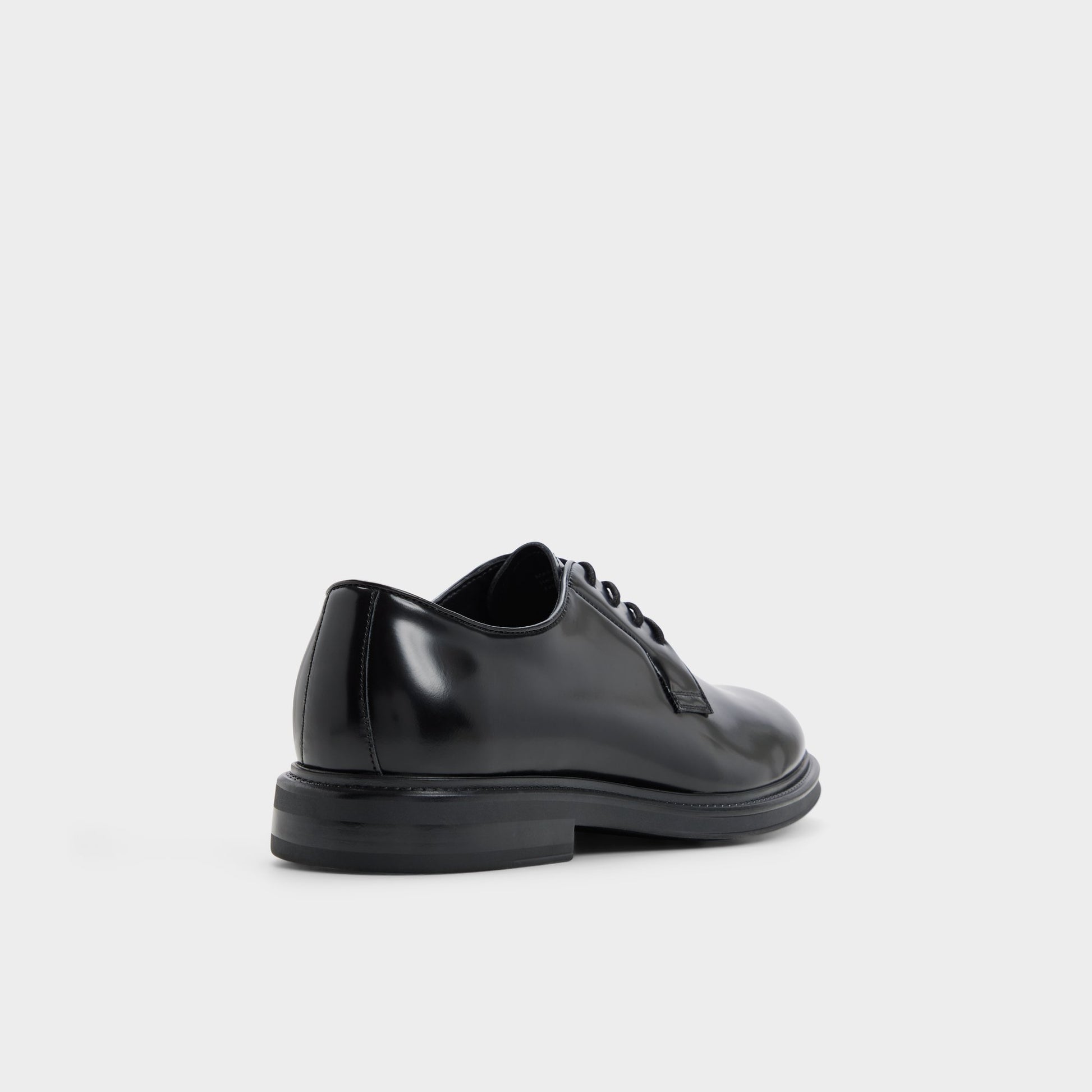 Three-quarter angle of Black Kay Oxford shoe's back side