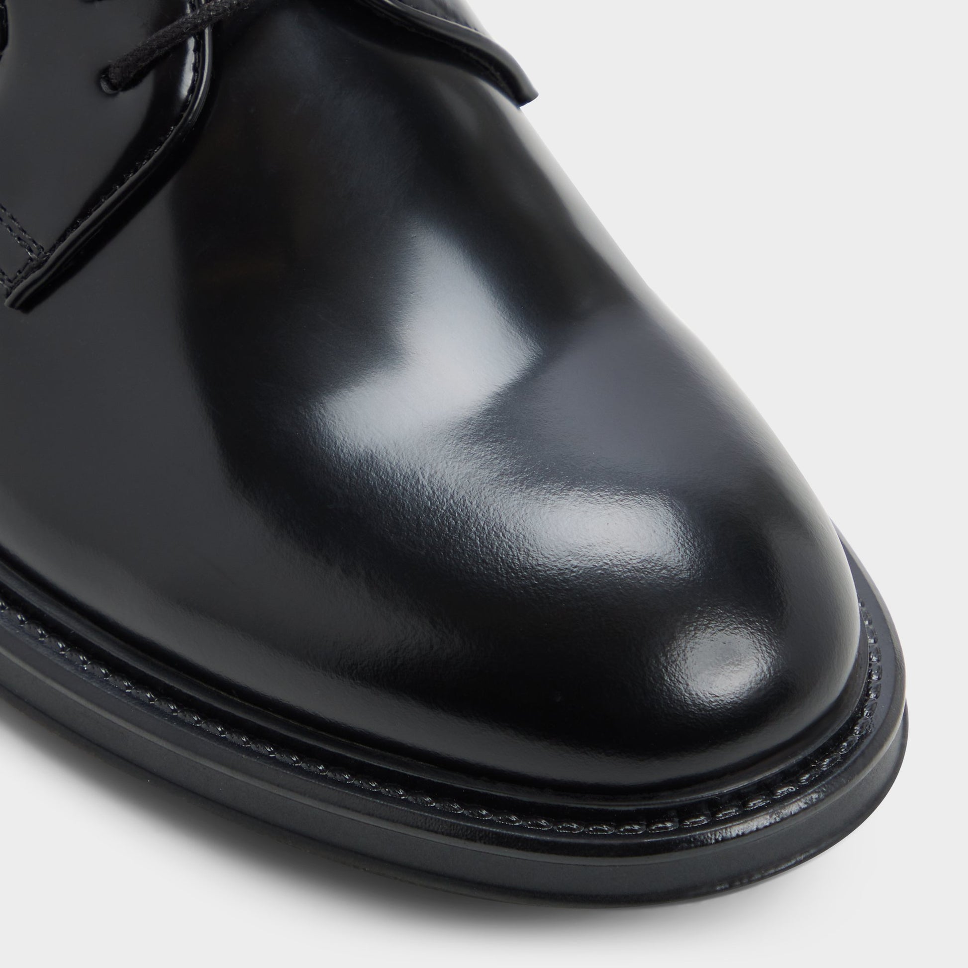 Close-up of the Black Kay Oxford shoe