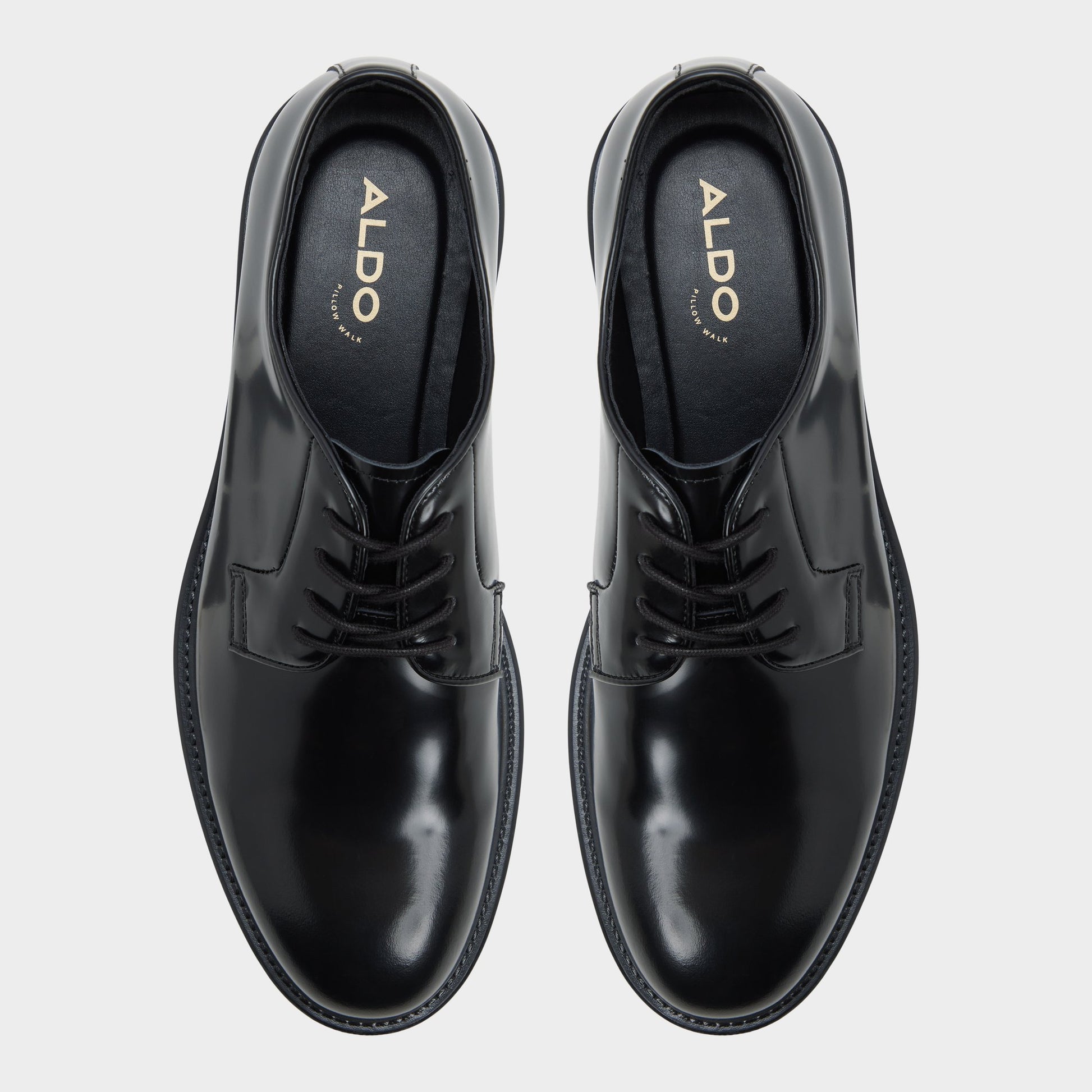 Top-down view of the Black Kay Oxford shoe
