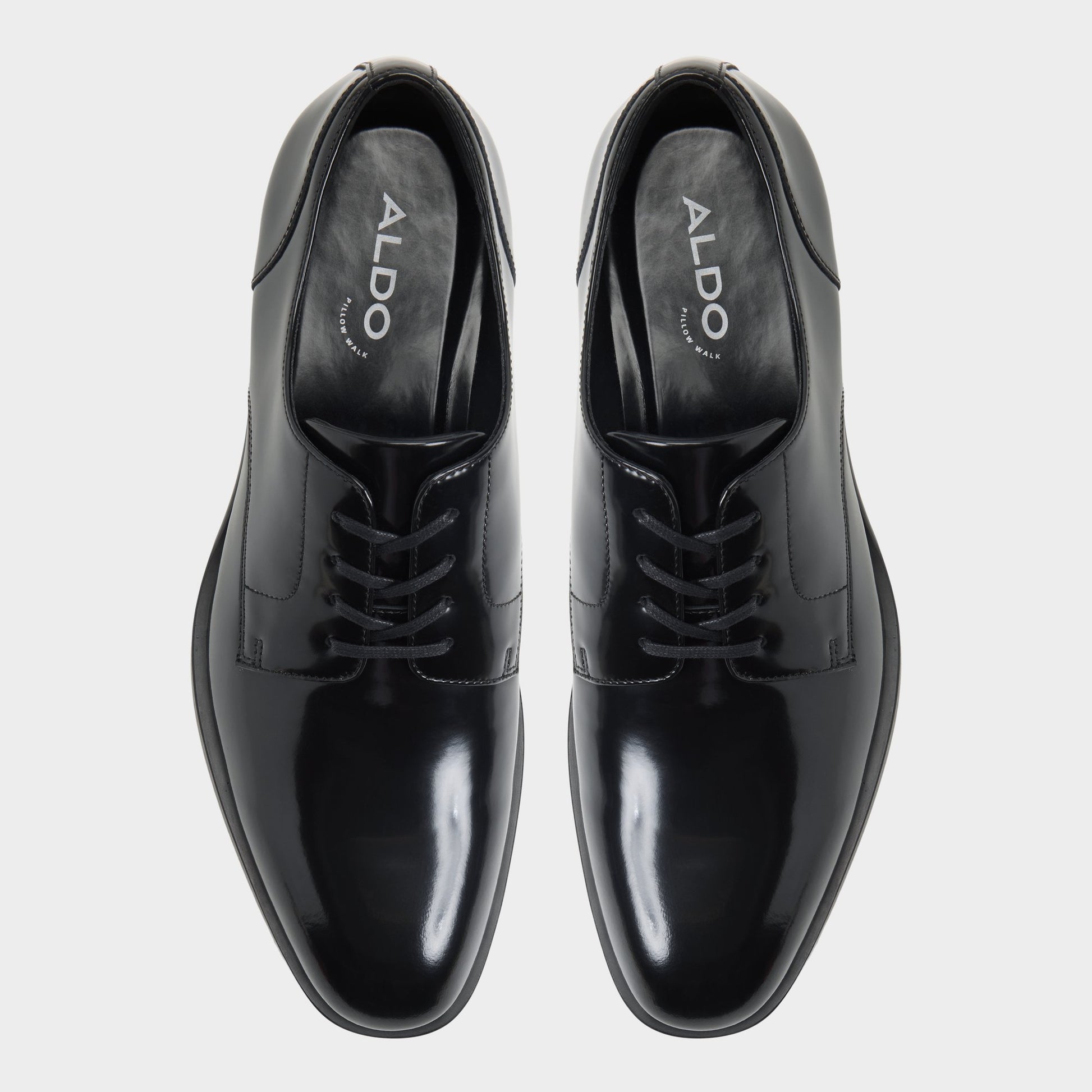 Vue de dessus de la Noir Odell Chaussure derby