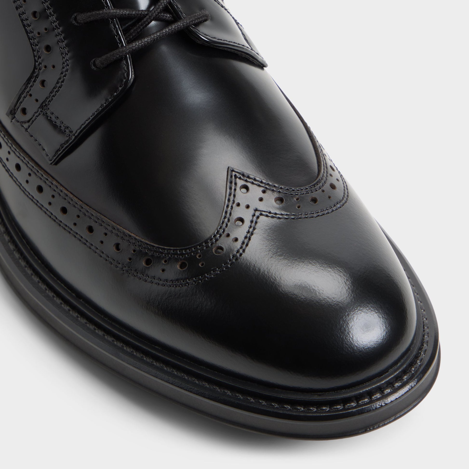 Close-up of the Black Dave Oxford shoe