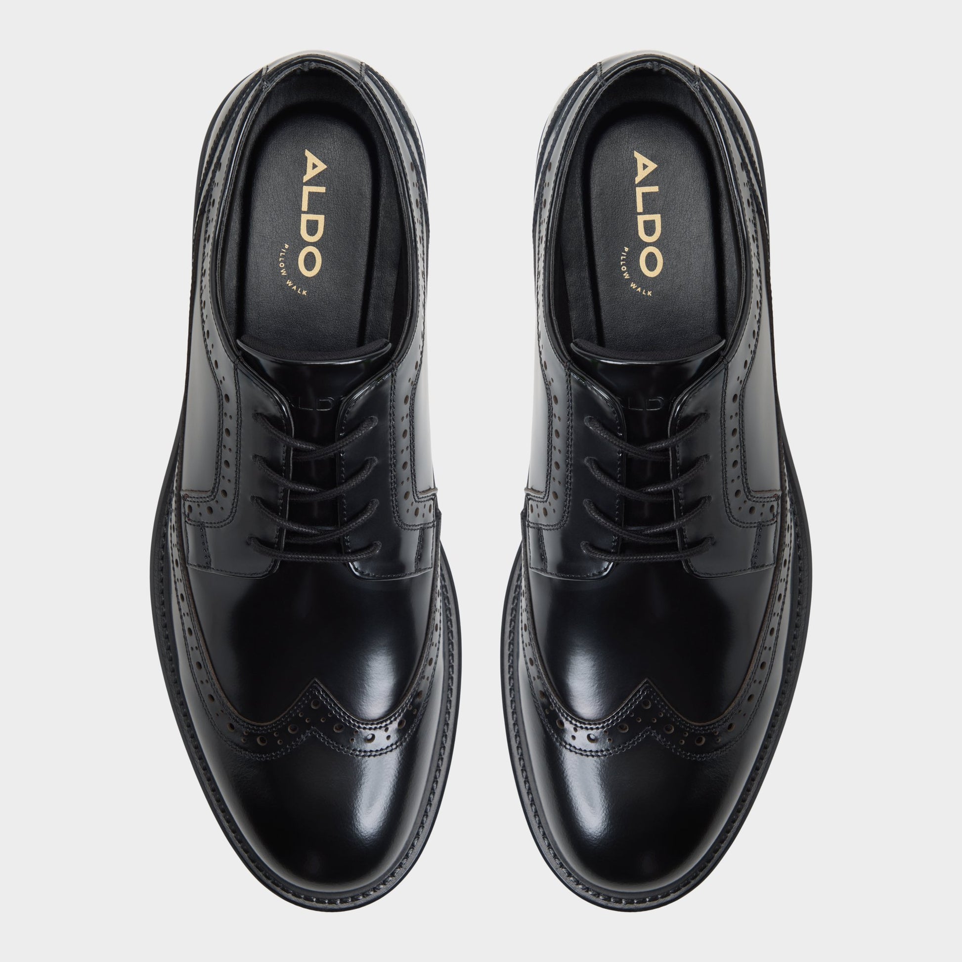 Top-down view of the Black Dave Oxford shoe