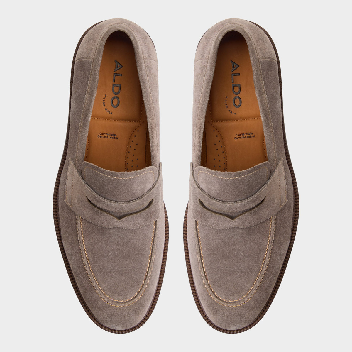 Top-down view of the Grey Fenson Loafer