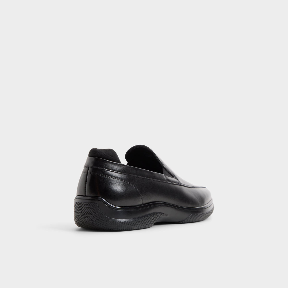 Three-quarter angle of Black Kason Loafer's back side