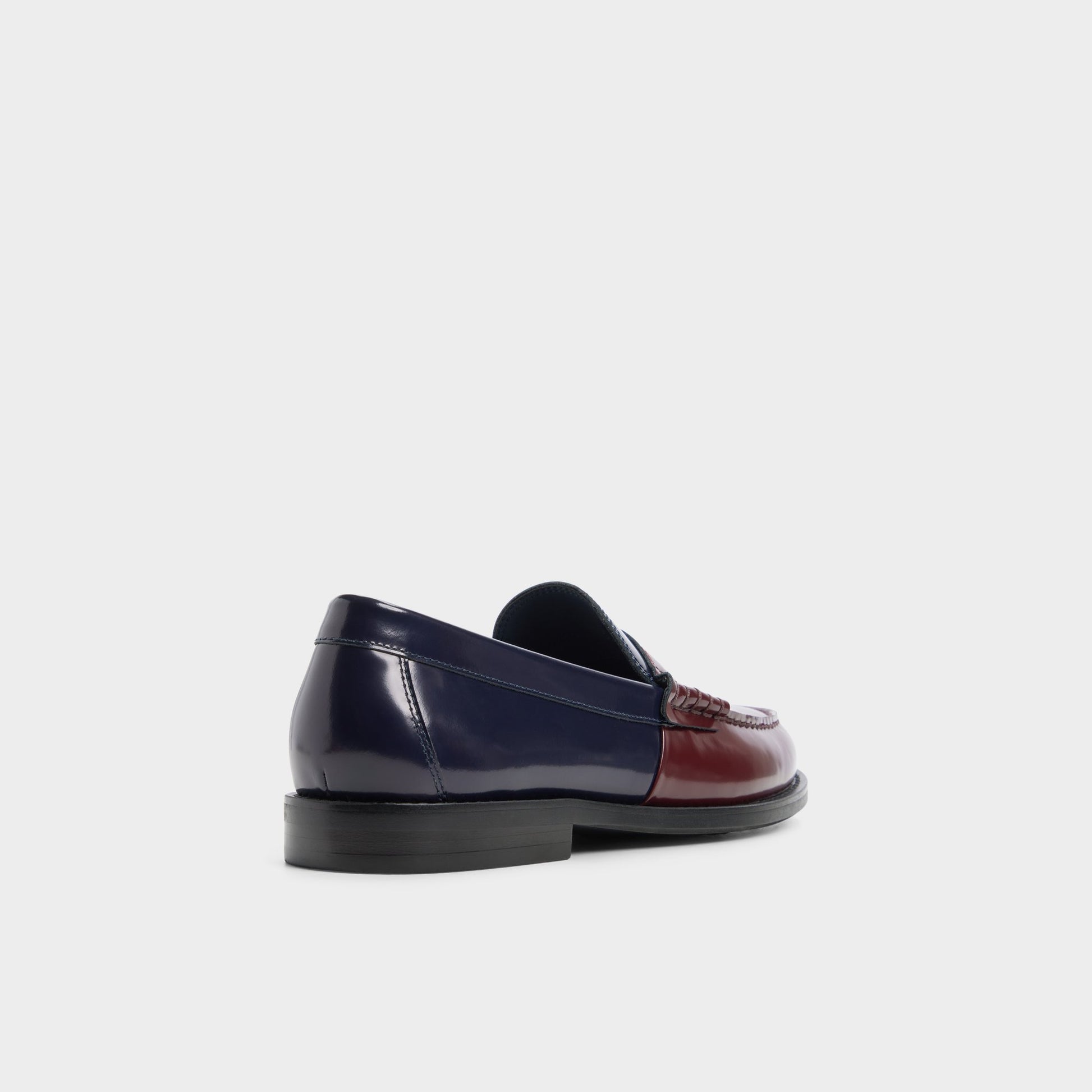 Three-quarter angle of Navy multi Emil Loafer's back side