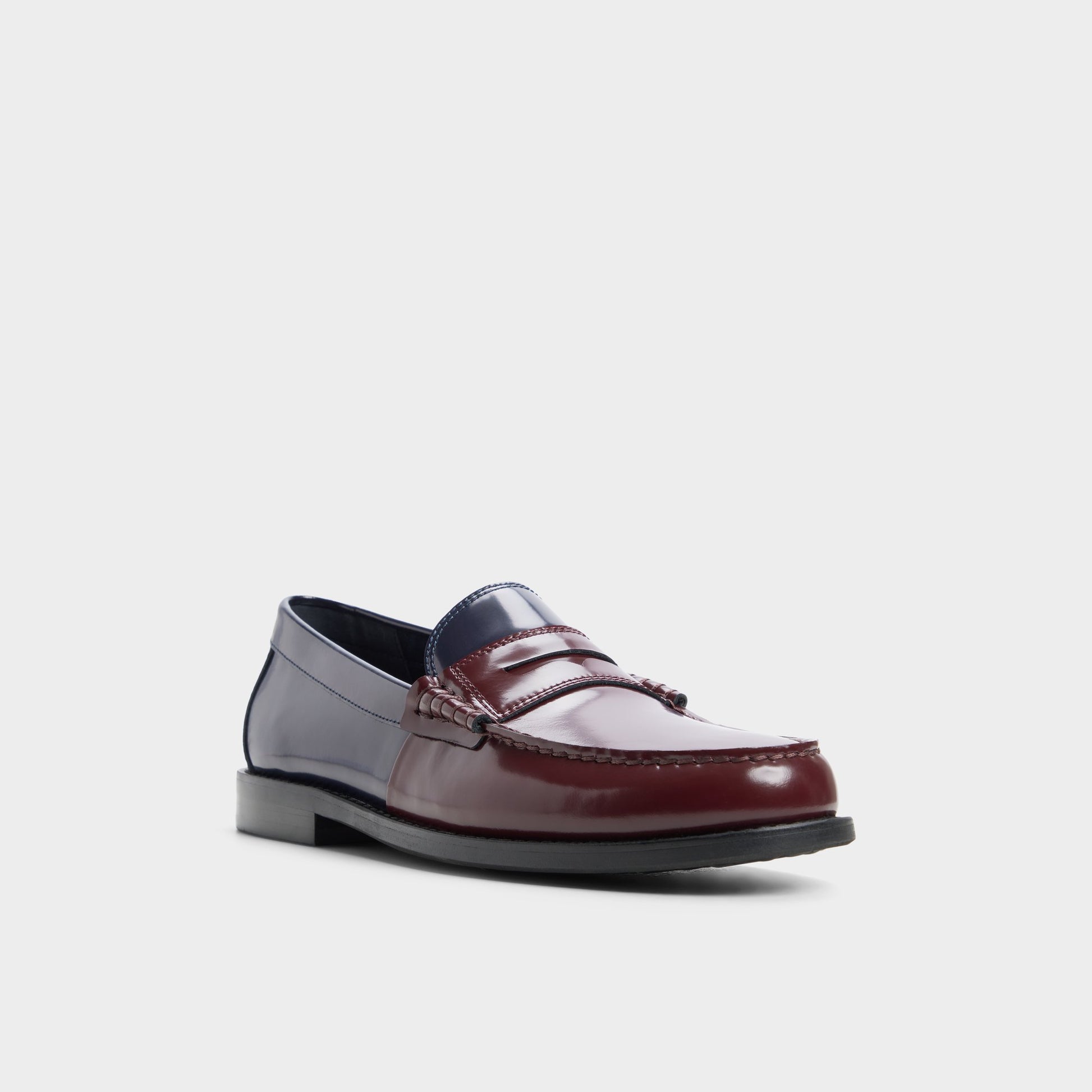 Three-quarter angle of Navy multi Emil Loafer's front side