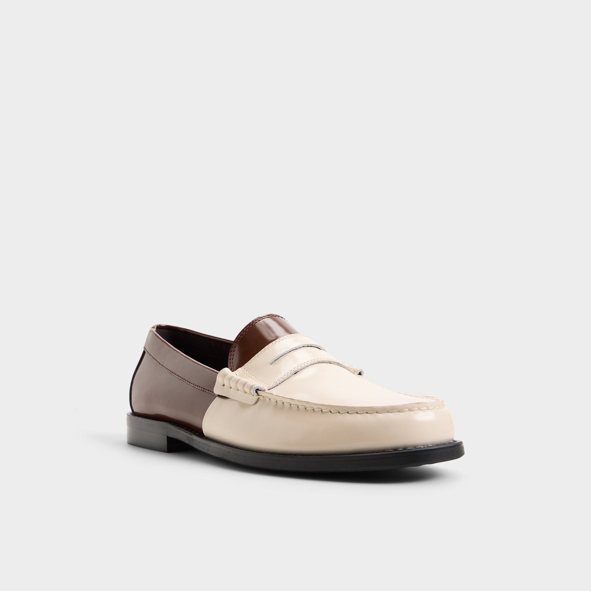 Three-quarter angle of Brown multi Emil Loafer's front side
