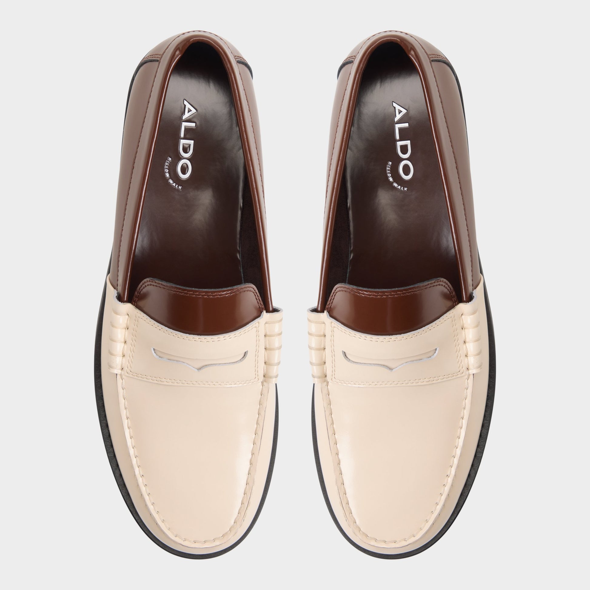 Top-down view of the Brown multi Emil Loafer