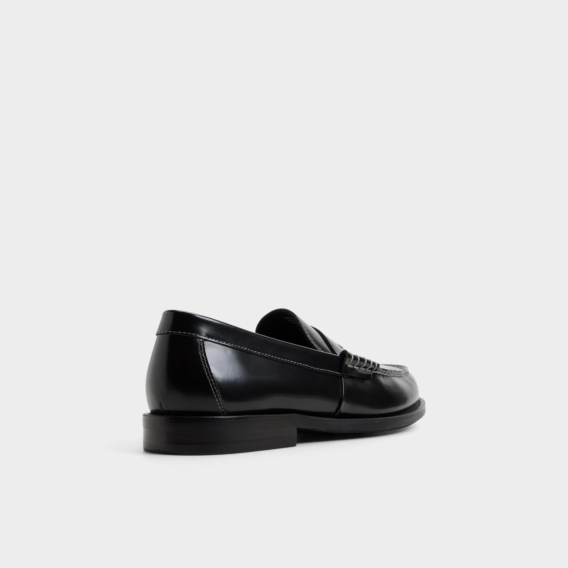 Three-quarter angle of Black Emil Loafer's back side