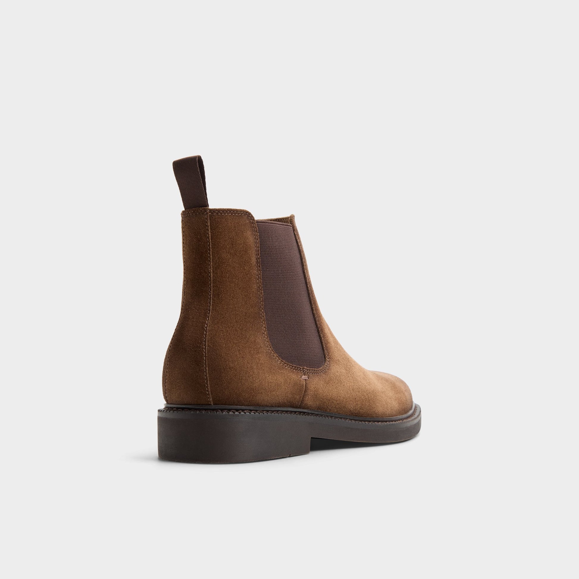 Three-quarter angle of Brown Malmo Chelsea boot's back side