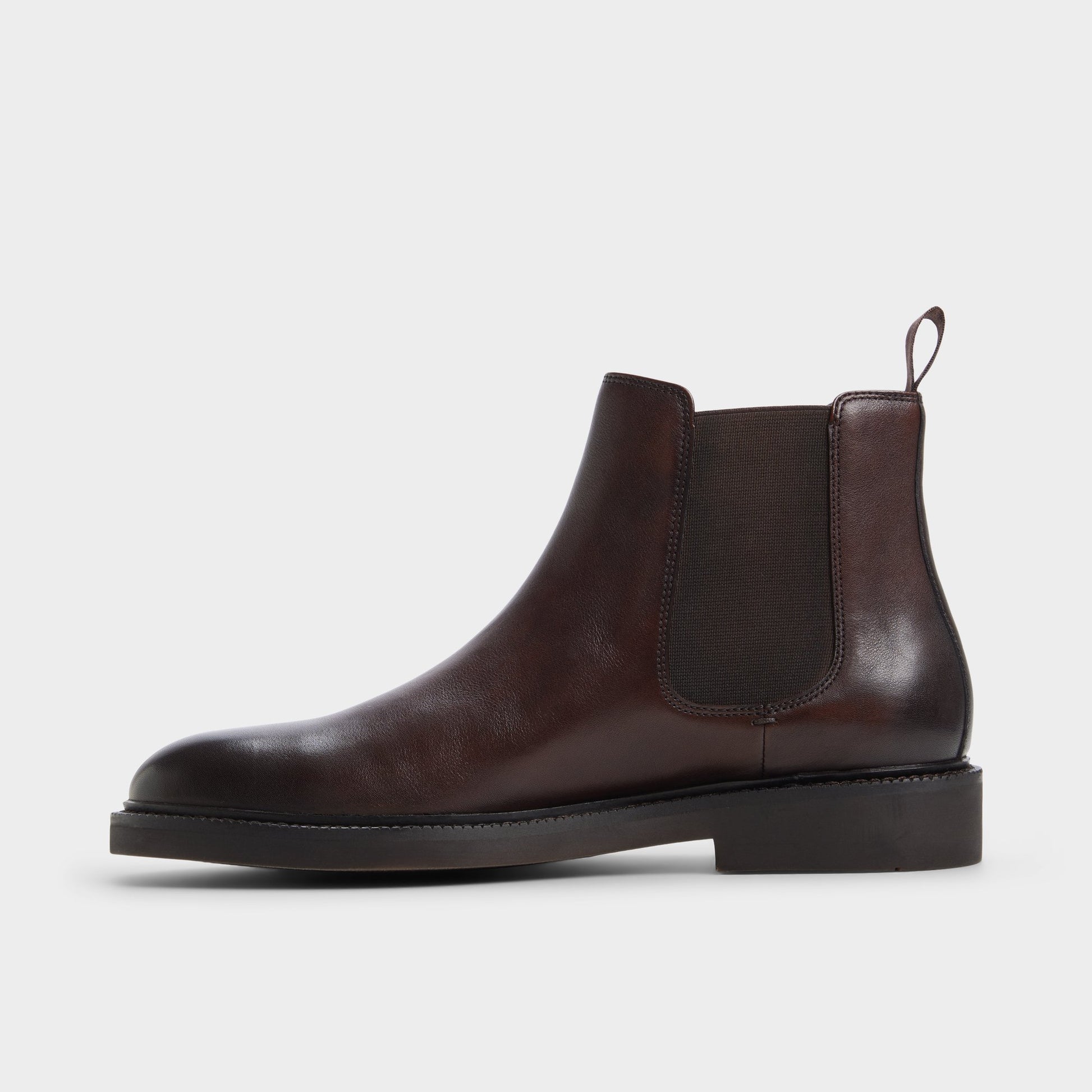 Side view of Dark brown Malmo Chelsea boot