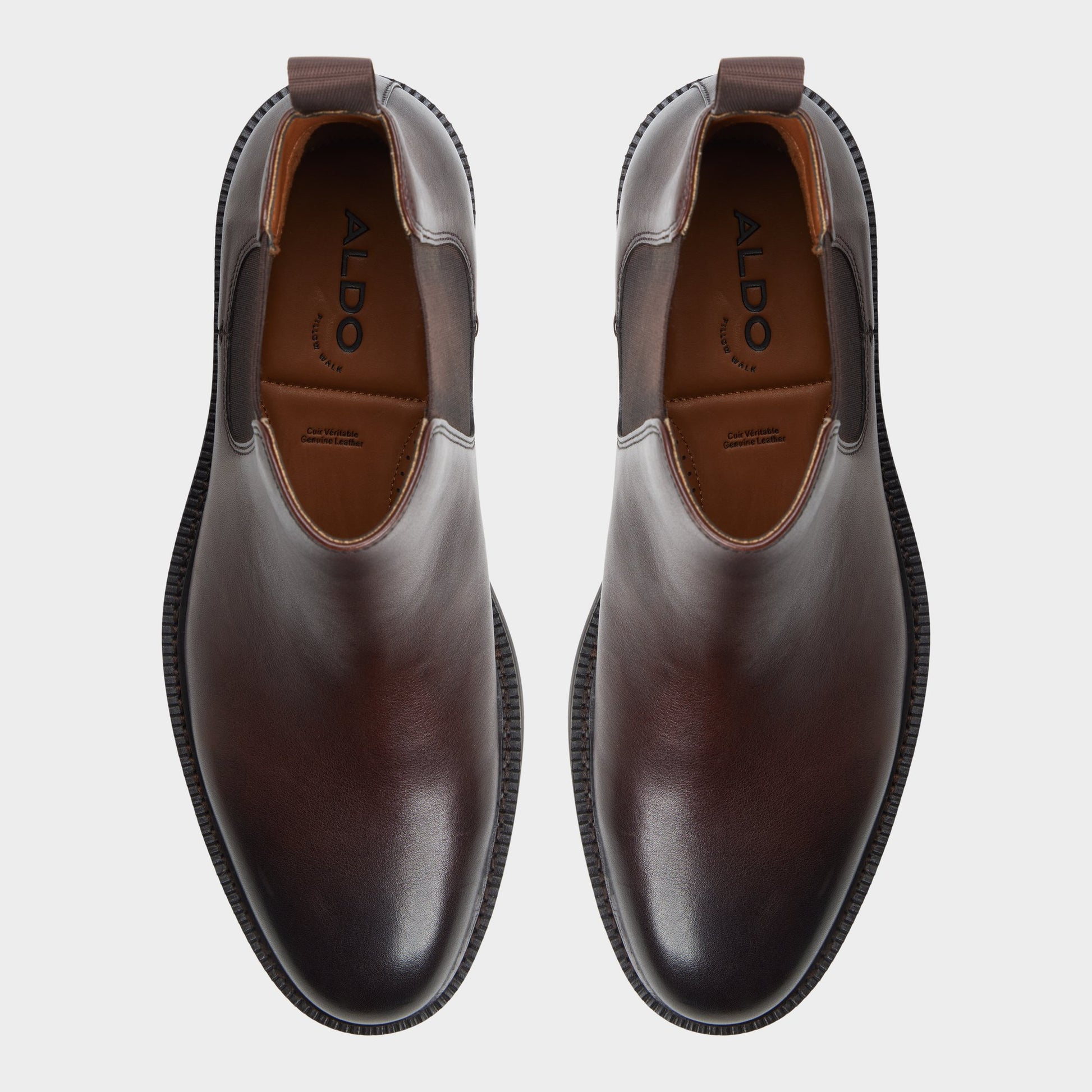 Top-down view of the Dark brown Malmo Chelsea boot