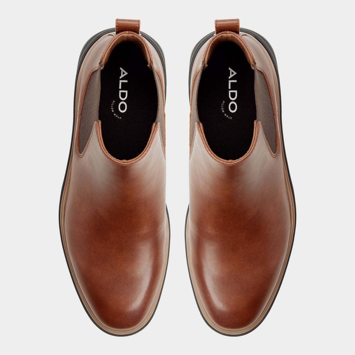 Top-down view of the Tan Pete Chelsea boot
