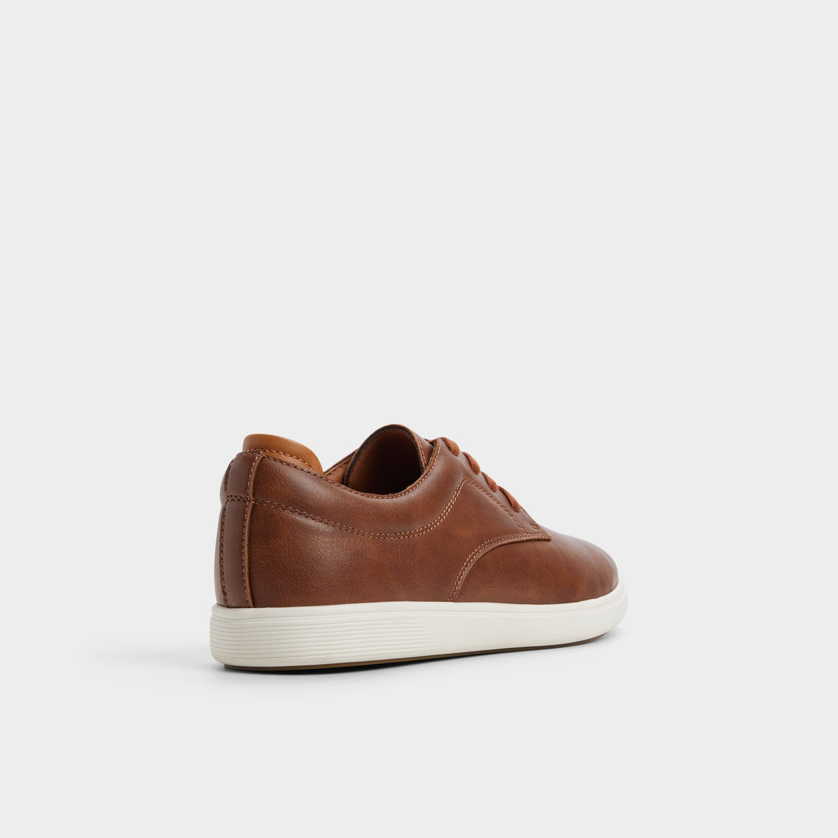 Three-quarter angle of Cognac Ted Low top sneaker's back side