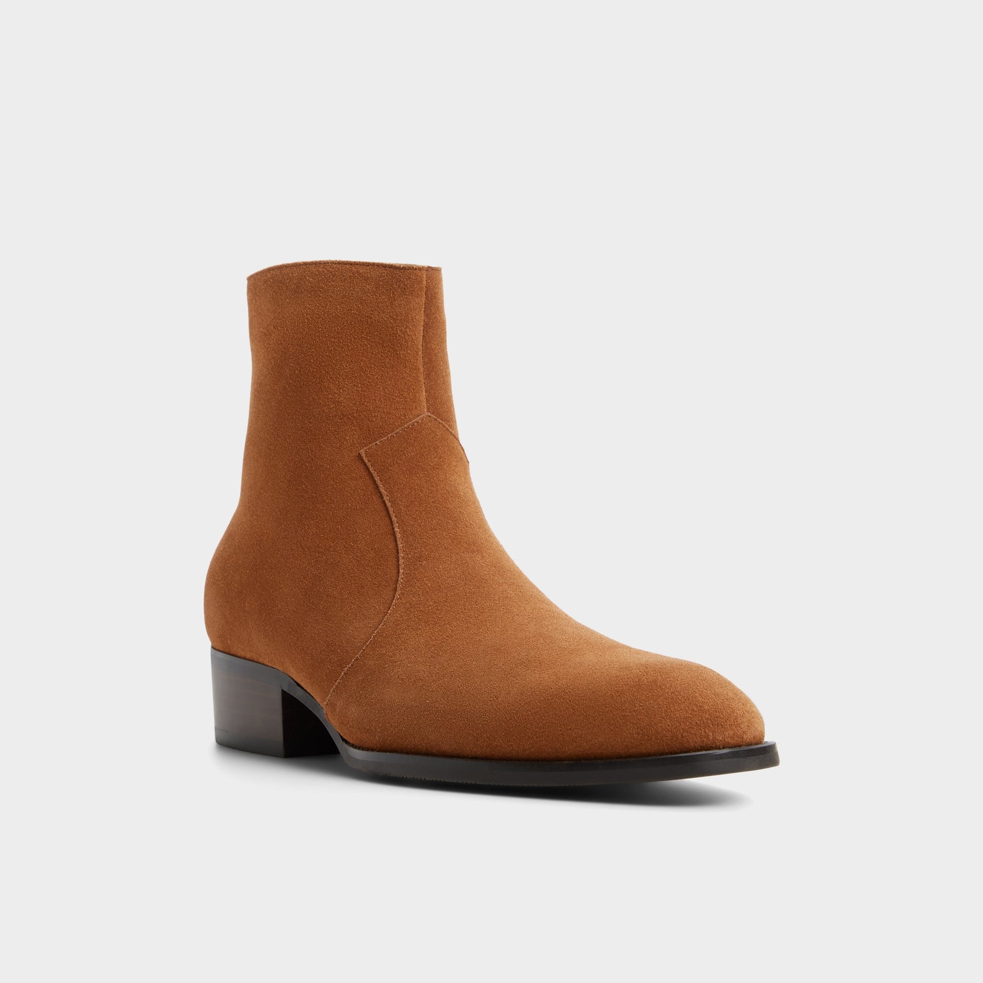 Three-quarter angle of Light brown Chander Ankle boot's front side