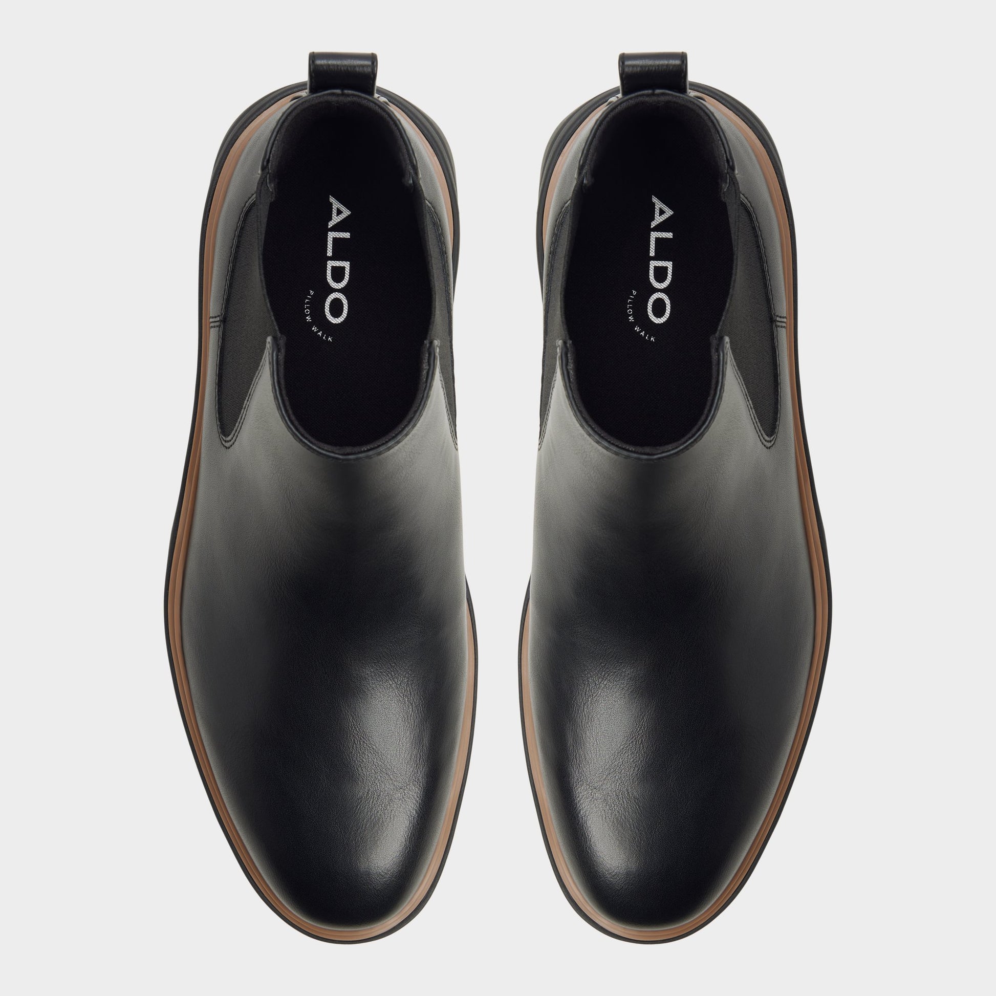 Top-down view of the Black Pete Chelsea boot
