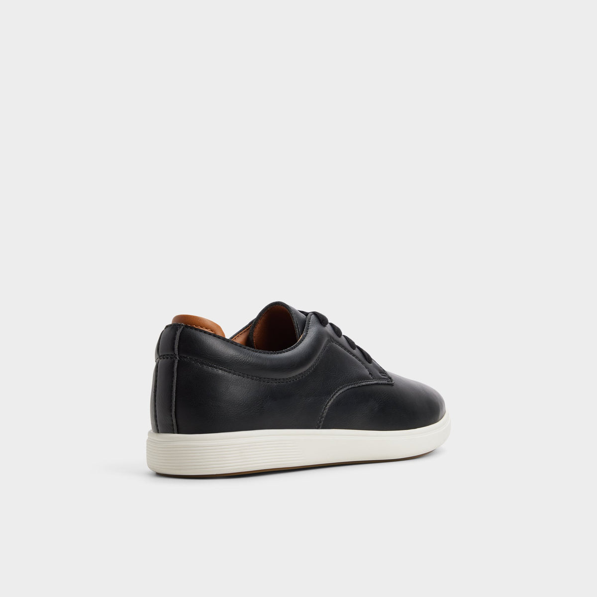 Three-quarter angle of Black Ted Low top sneaker's back side