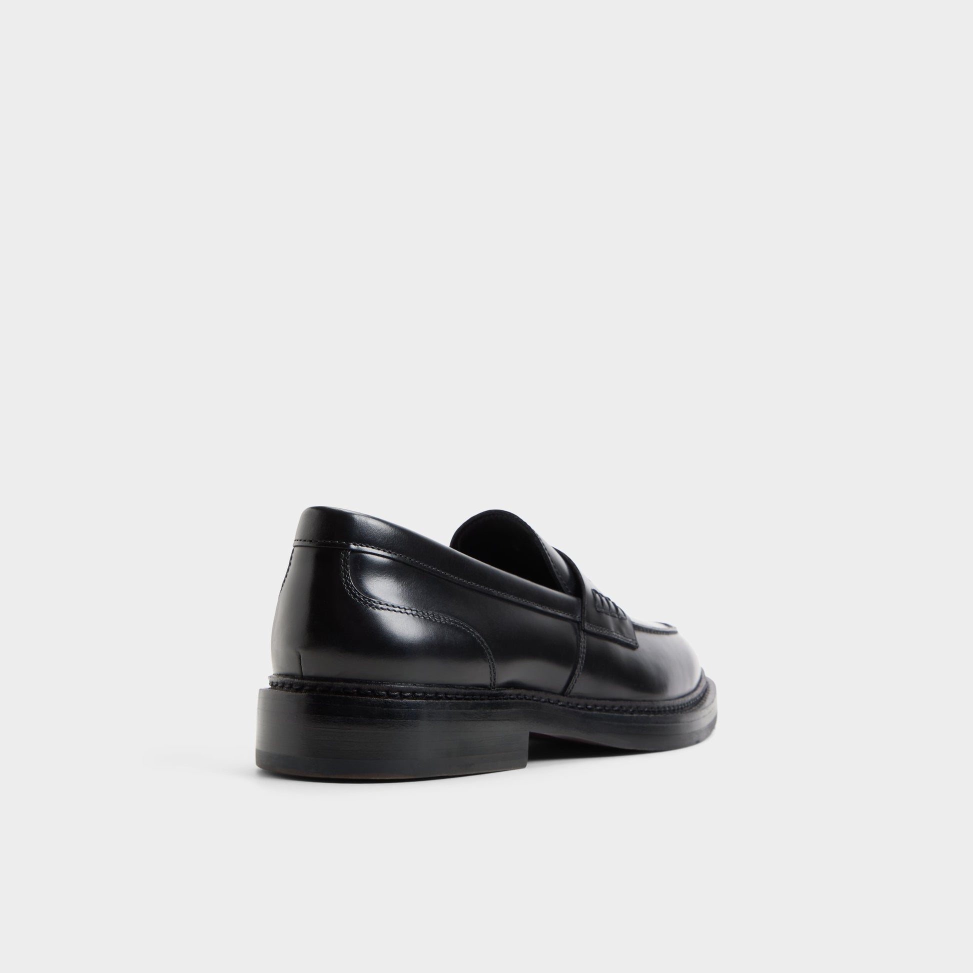 Three-quarter angle of Black Mcrae Loafer's back side