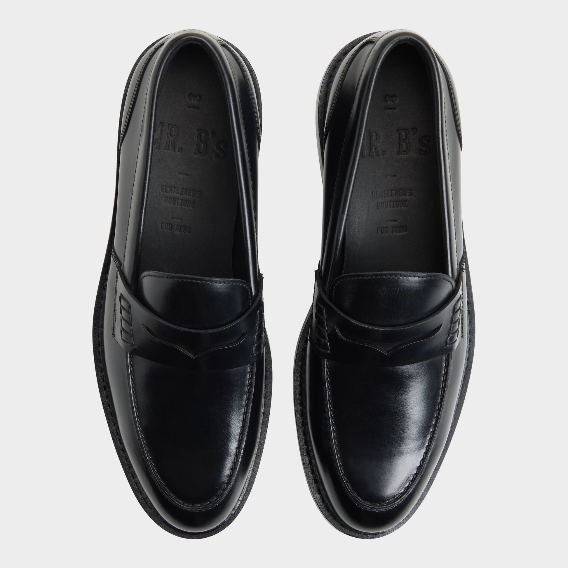 Top-down view of the Black Mcrae Loafer