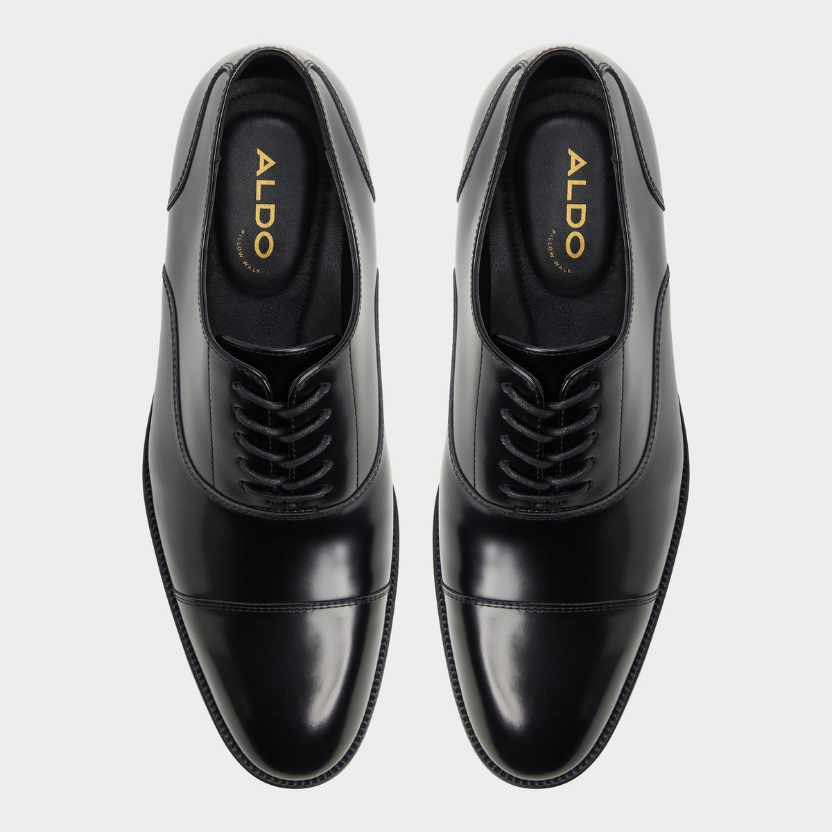 Top-down view of the Open black Fez Oxford shoe