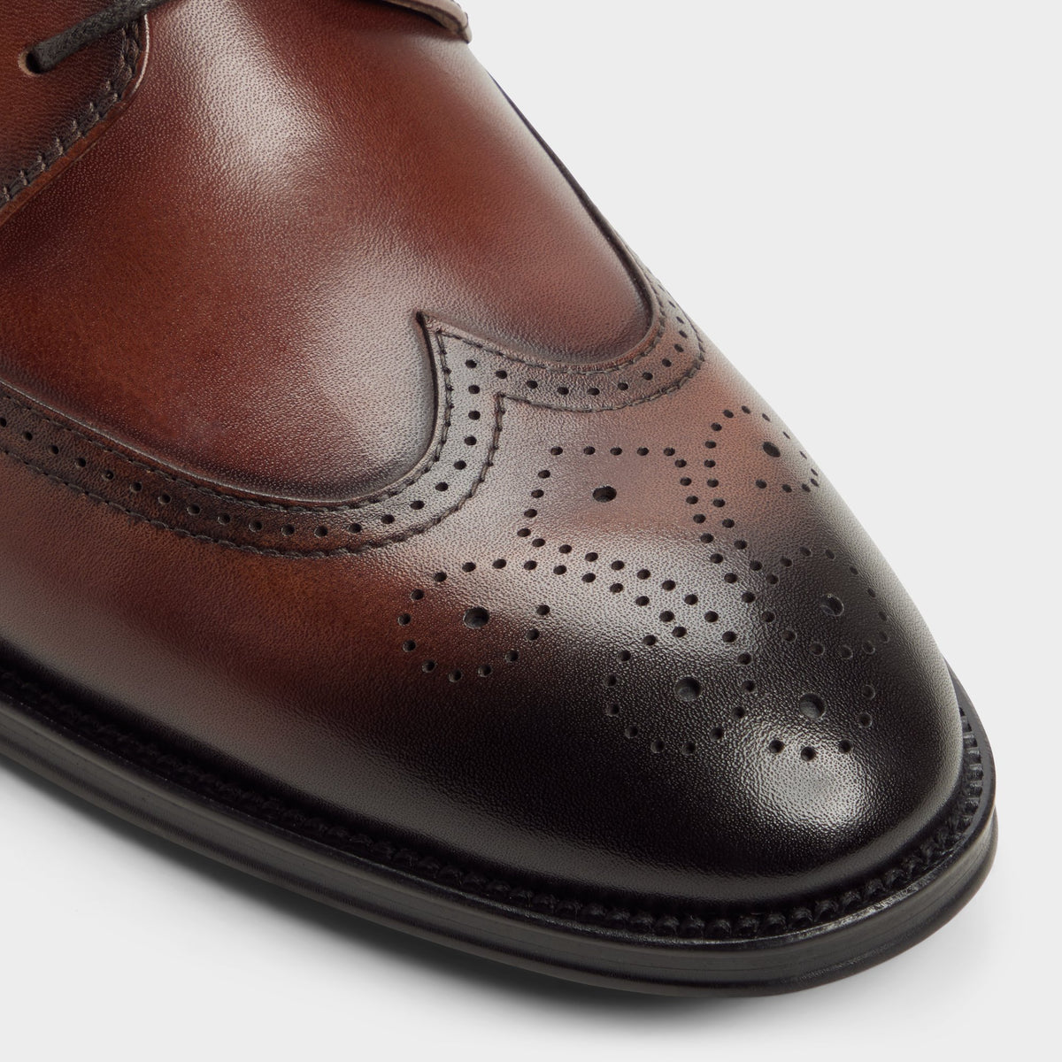 Close-up of the Brown Valen Brogue lace-up shoe
