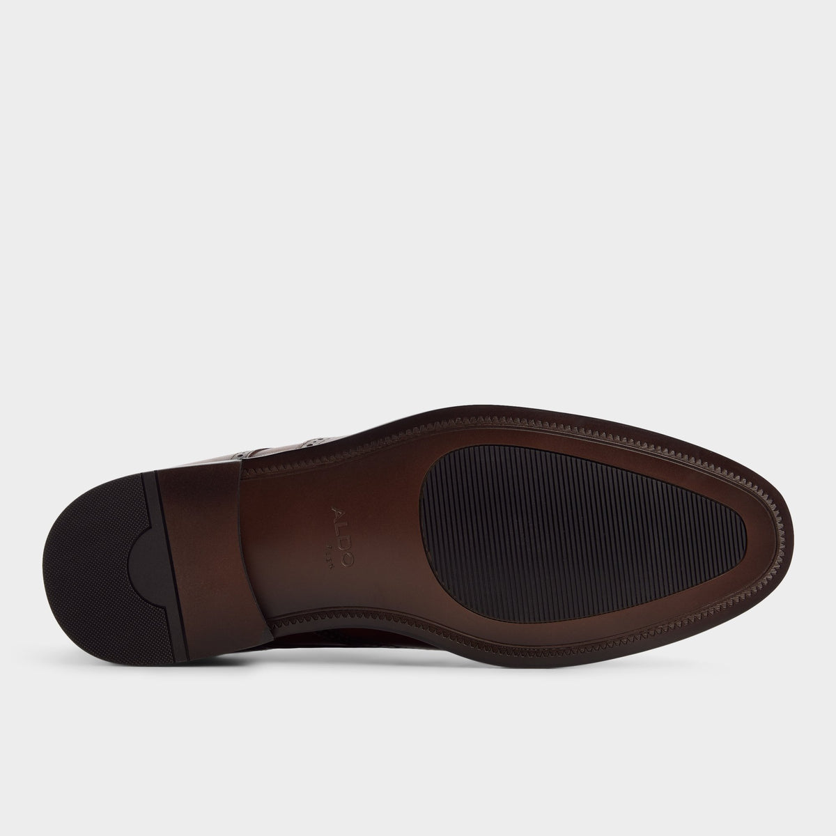 View of Brown Valen Brogue lace-up shoe's sole