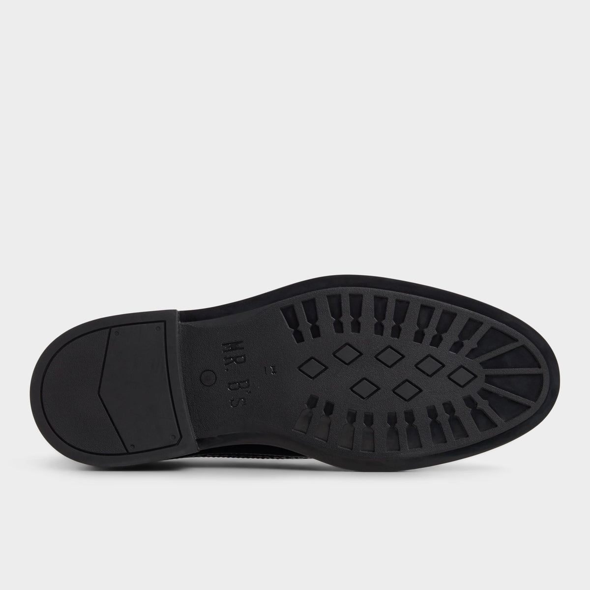 View of Black Jarvi Brogue lace-up shoe's sole