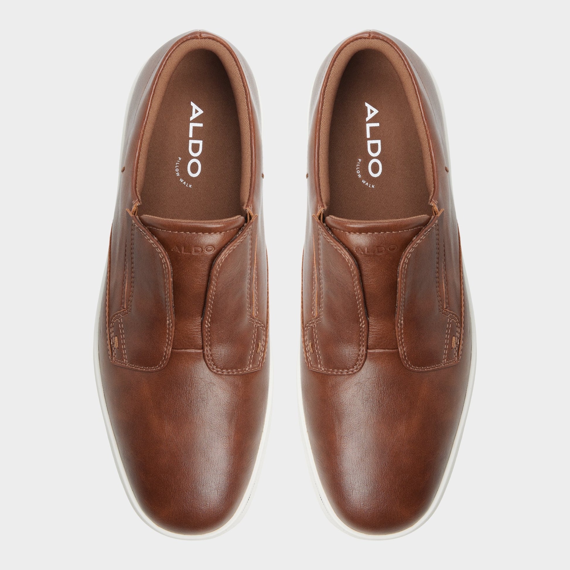 Top-down view of the Tan Enio Slip-on sneaker