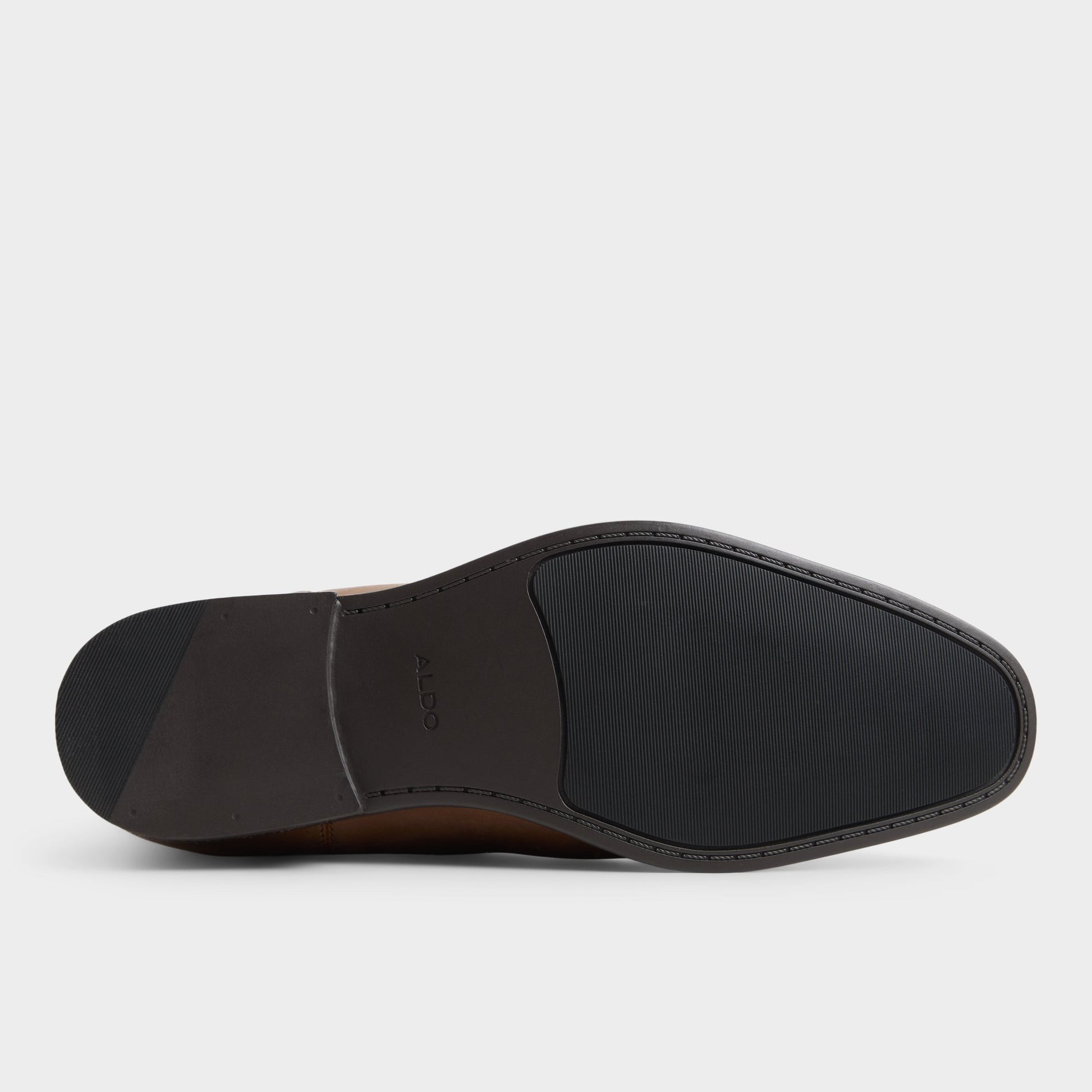View of Brown Ritchie Chelsea boot's sole