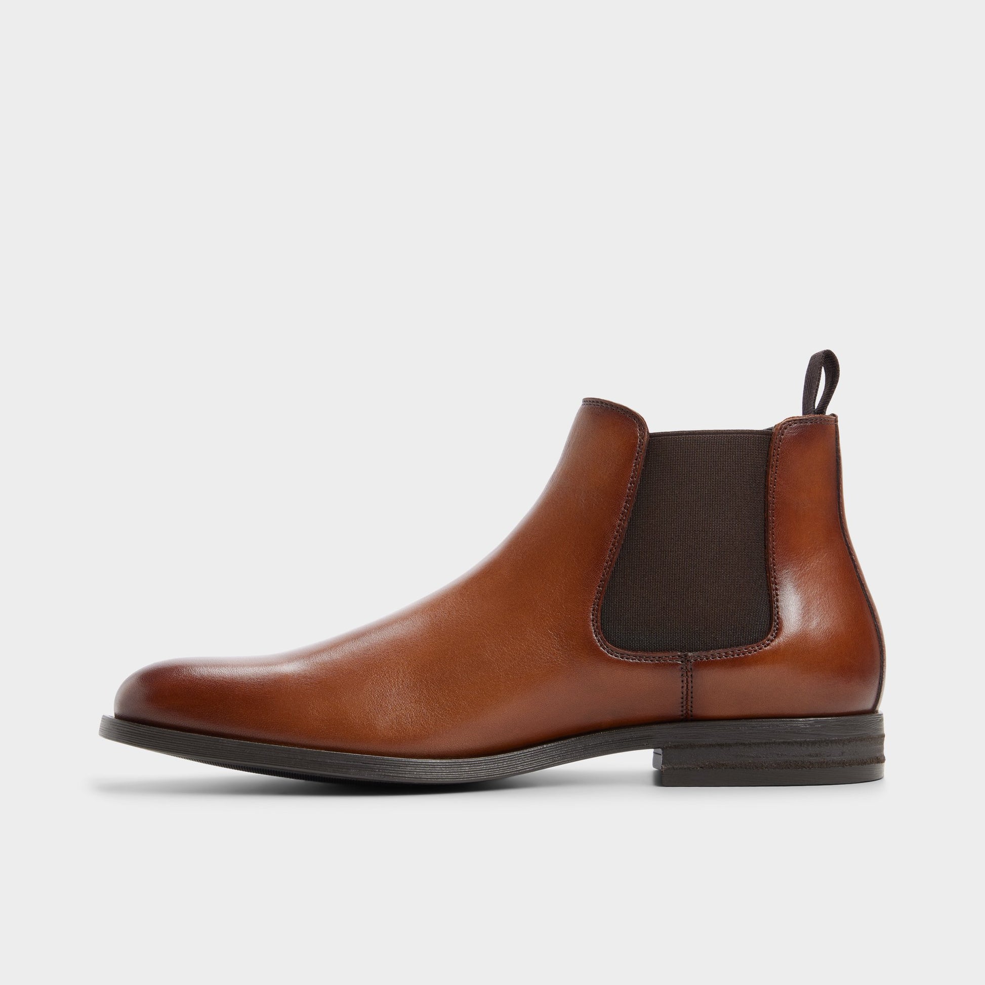 Side view of Tan Ritchie Chelsea boot