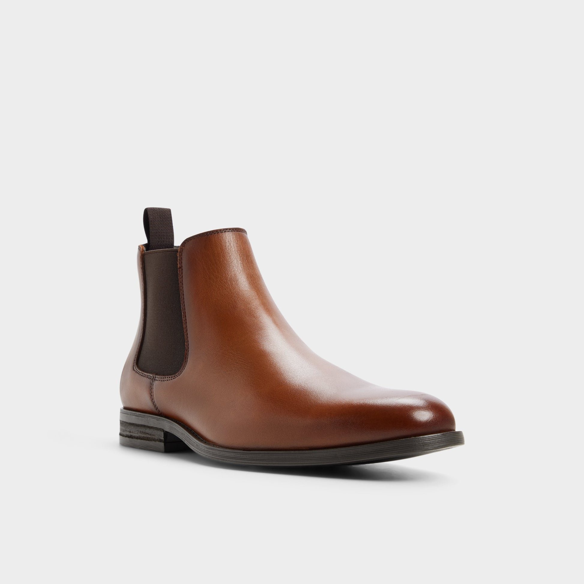 Three-quarter angle of Tan Ritchie Chelsea boot's front side