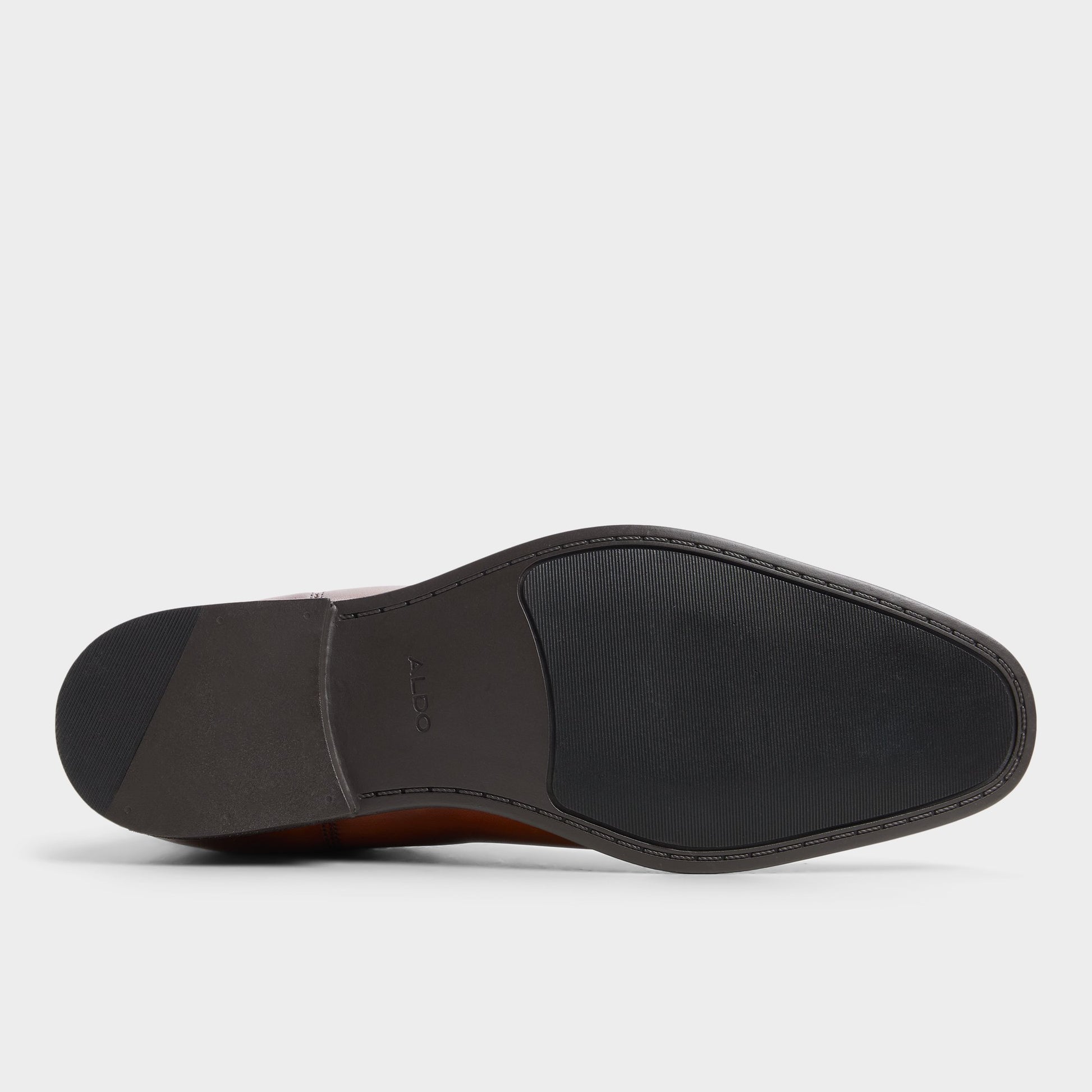 View of Tan Ritchie Chelsea boot's sole