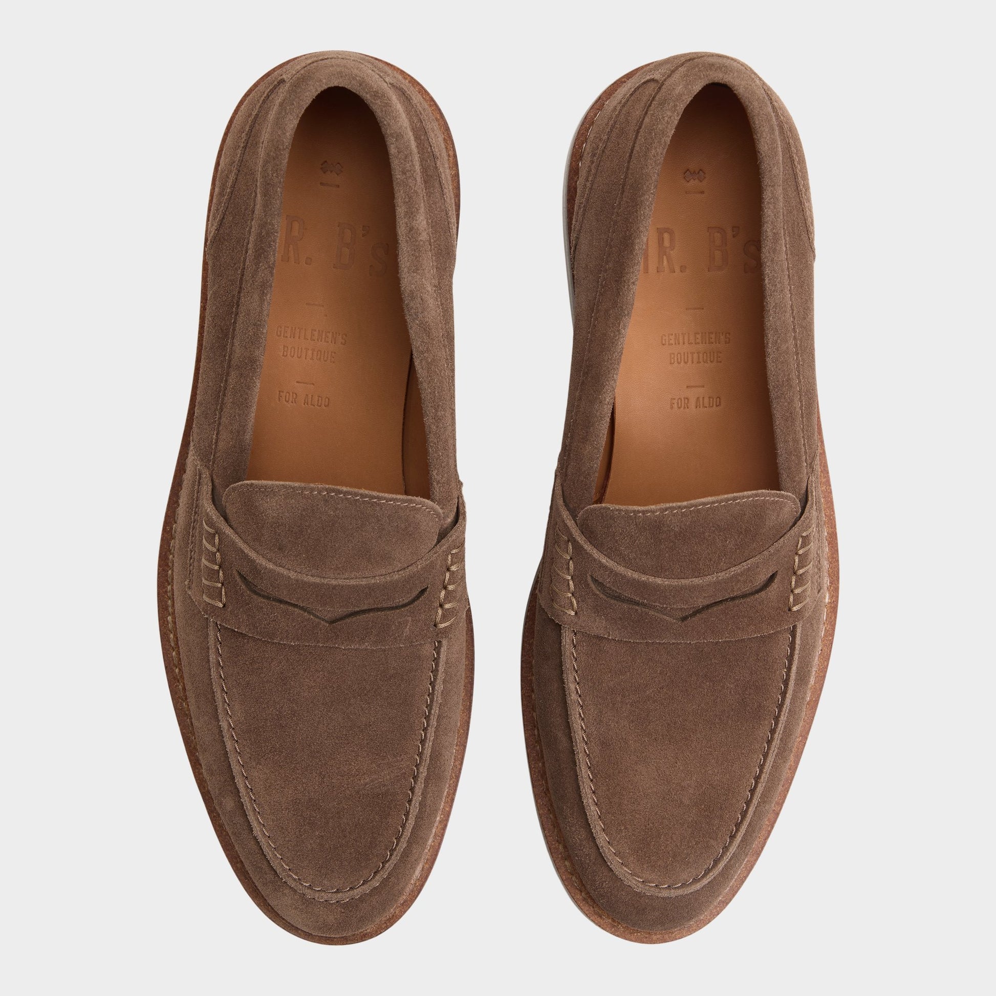 Top-down view of the Dark brown Mcrae Loafer