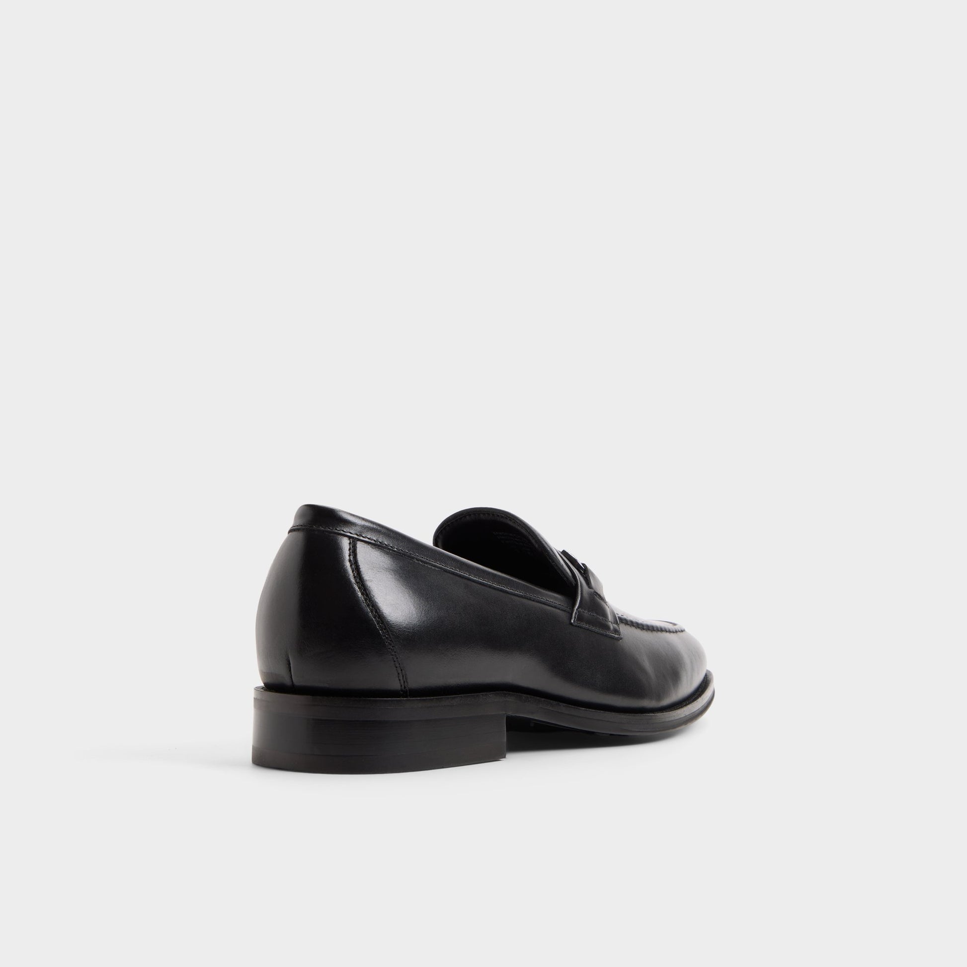 Three-quarter angle of Black Antonino Loafer's back side