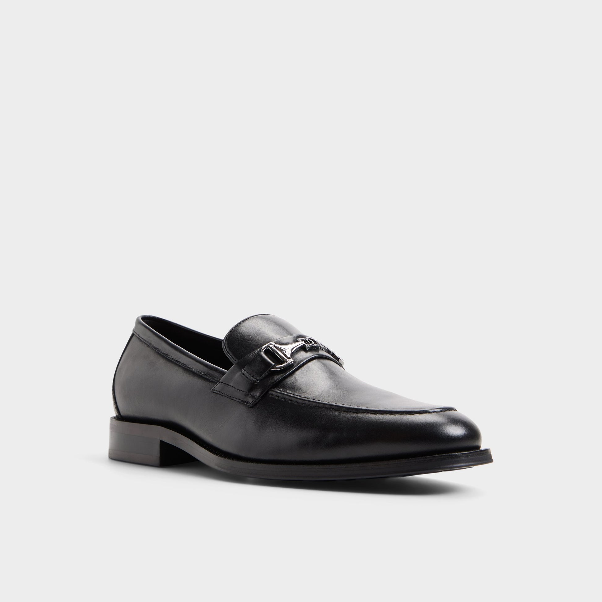 Three-quarter angle of Black Antonino Loafer's front side