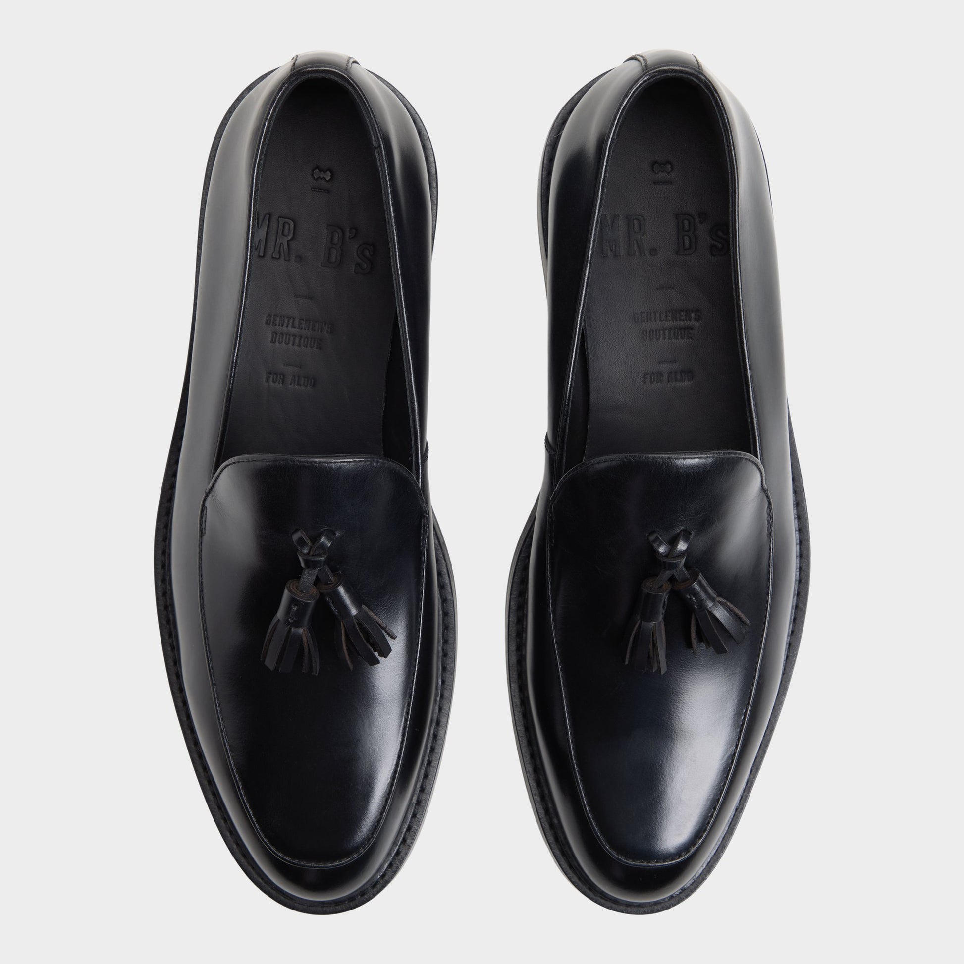 Top-down view of the Black Gaston Loafer