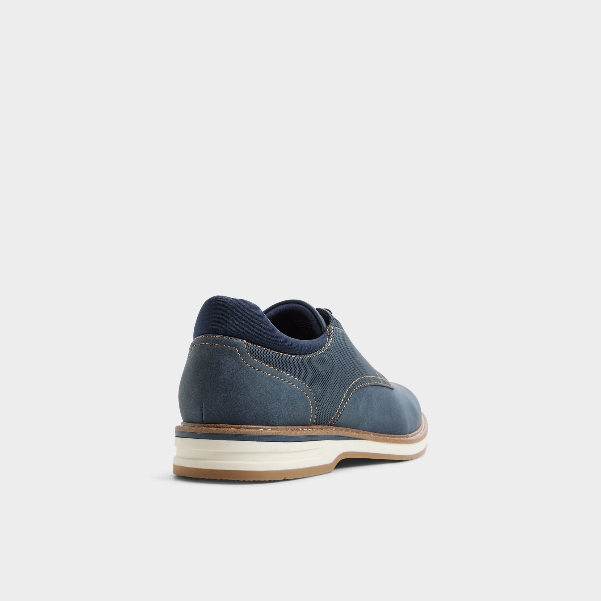 Three-quarter angle of Navy Terrano Oxford shoe's back side