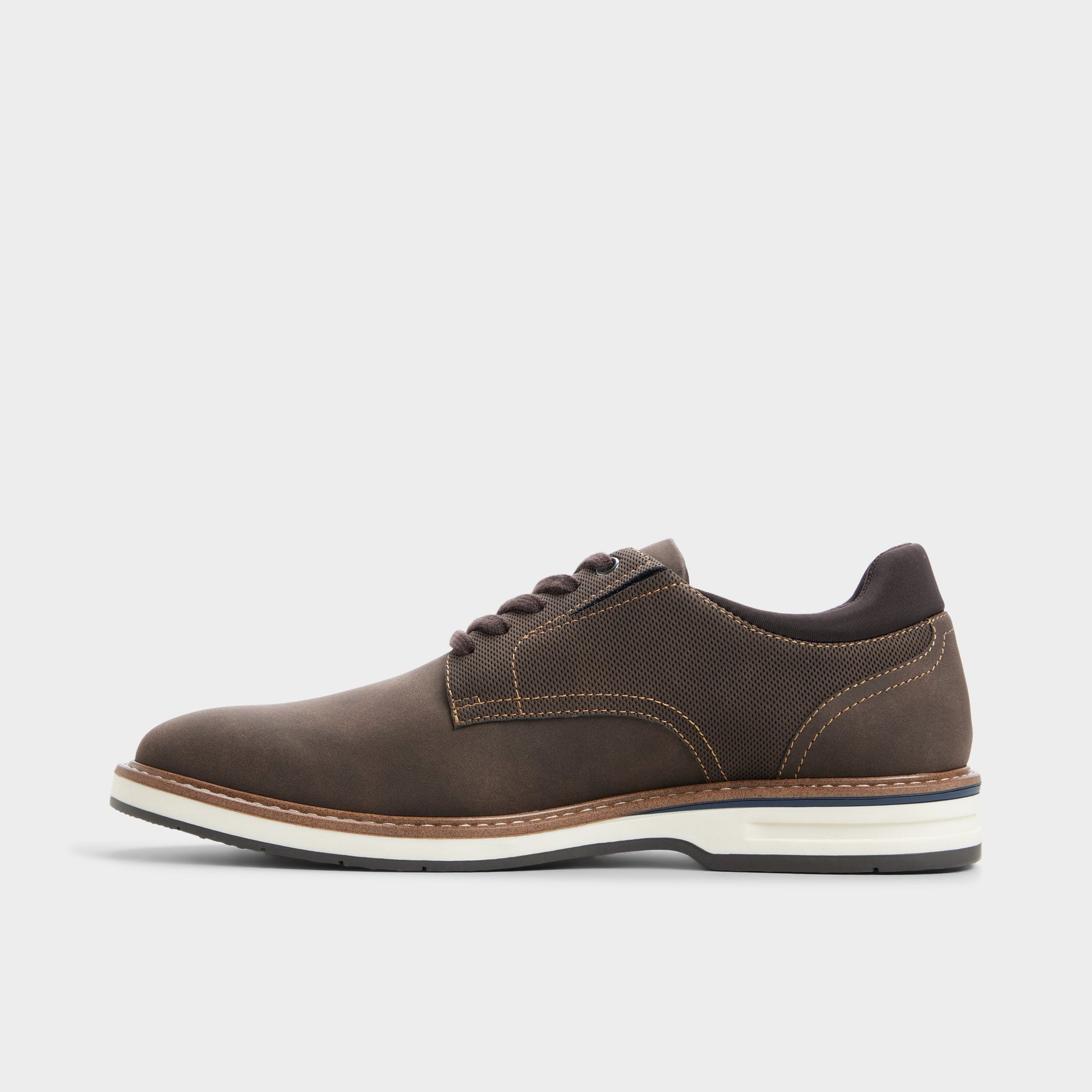 Side view of Dark brown Terrano Oxford shoe