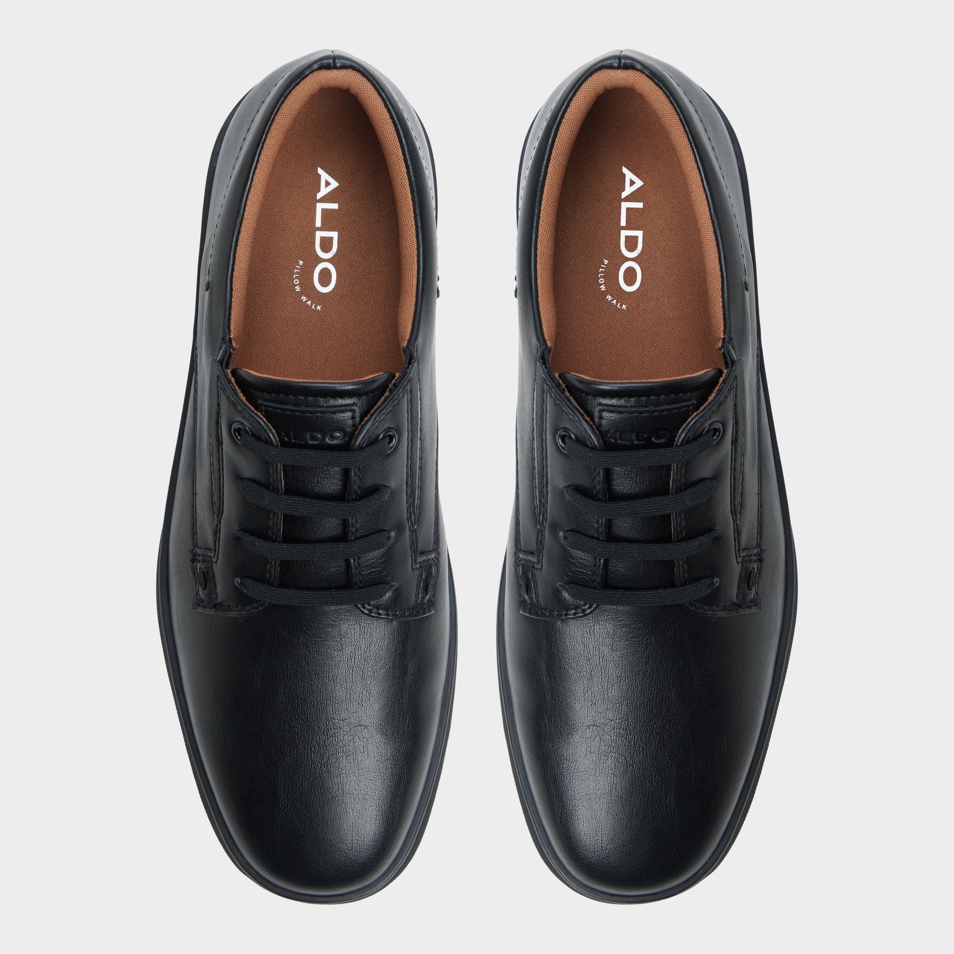 Top-down view of the Black/black Dougie Slip-on sneaker