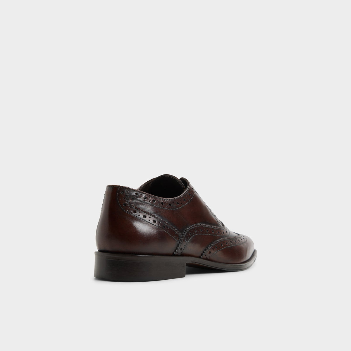 Three-quarter angle of Brown Fillipo Brogue lace-up shoe's back side