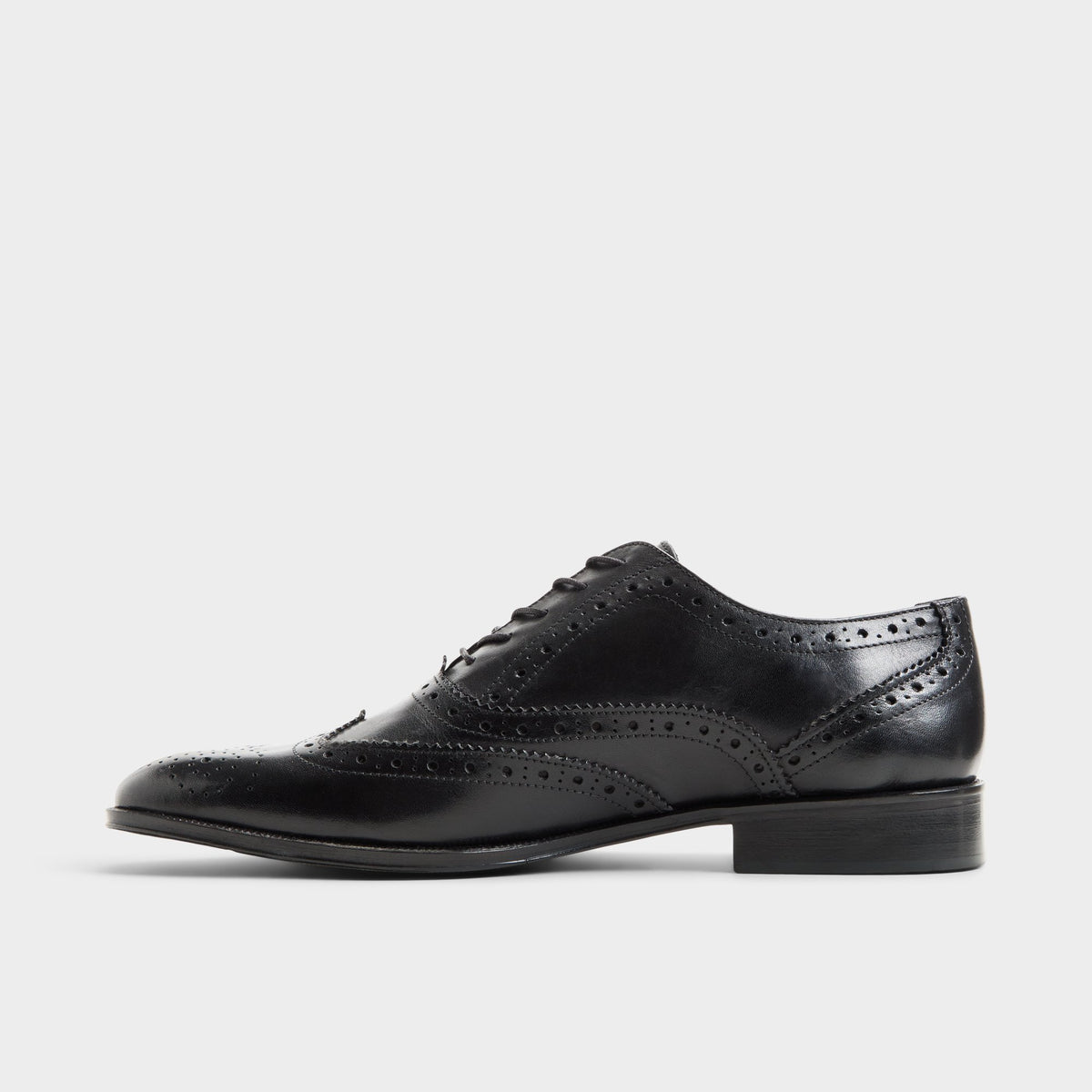 Side view of Black Fillipo Brogue lace-up shoe