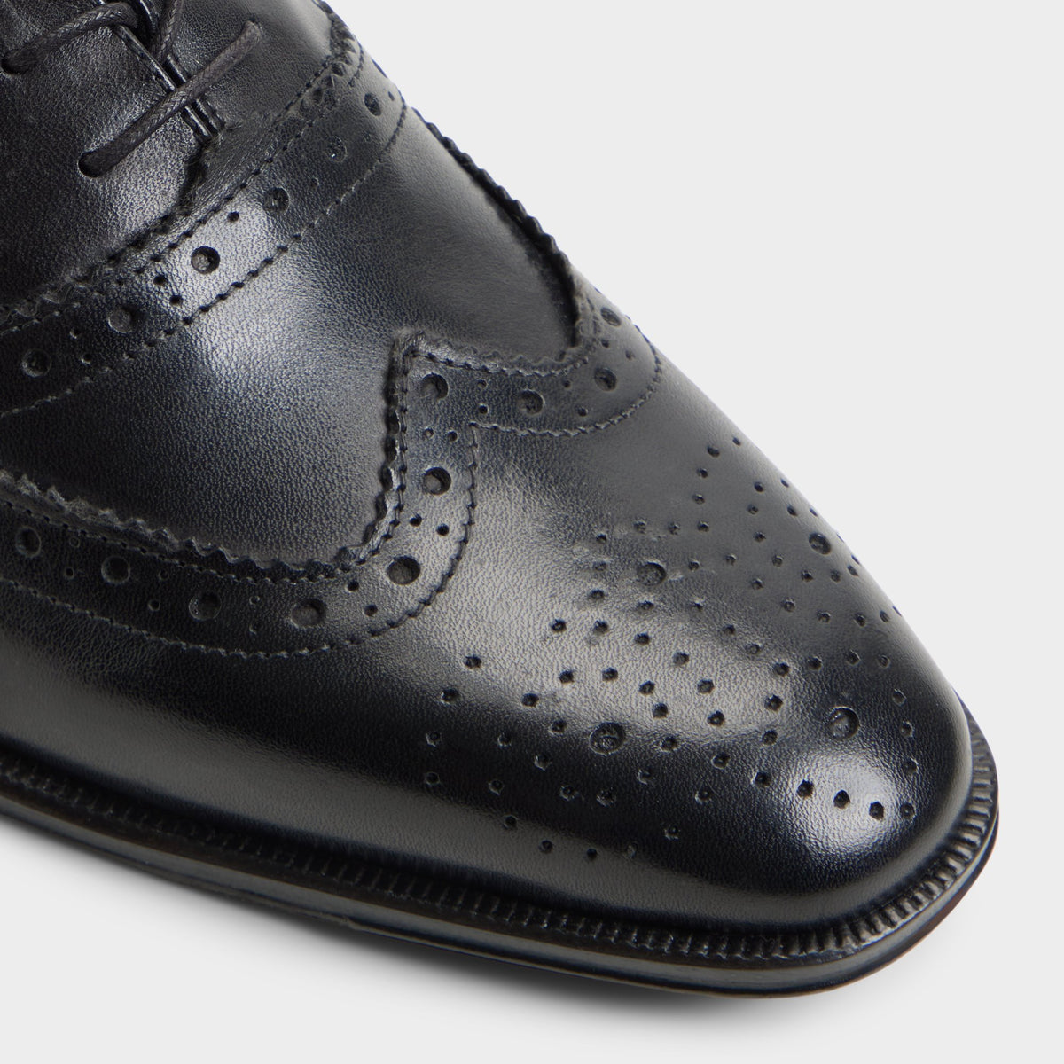 Close-up of the Black Fillipo Brogue lace-up shoe
