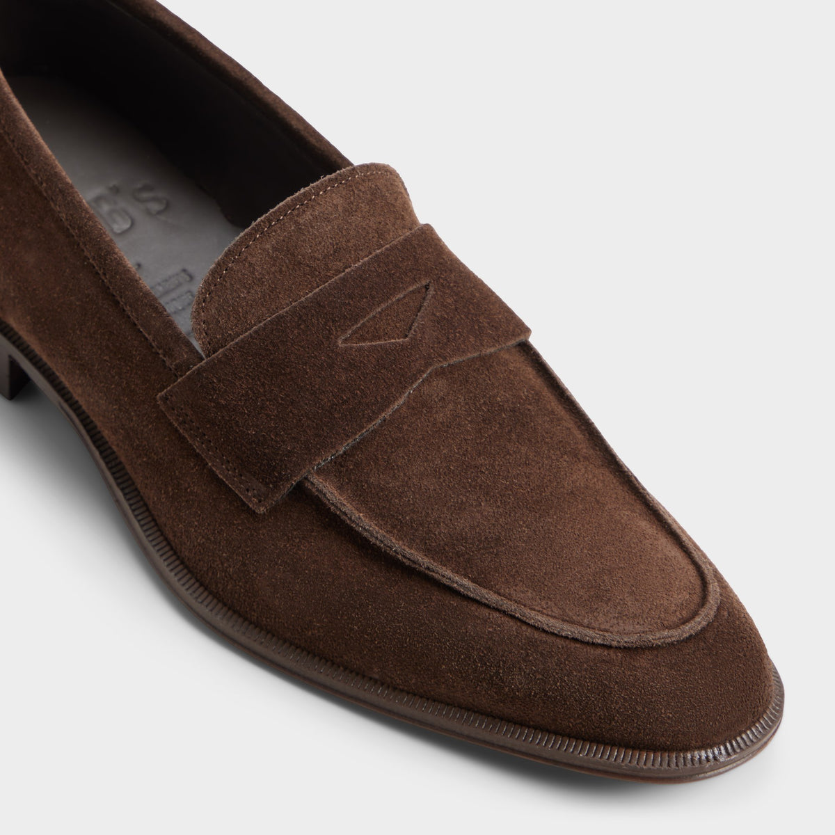 Three-quarter angle of Brown Davio Loafer's front side
