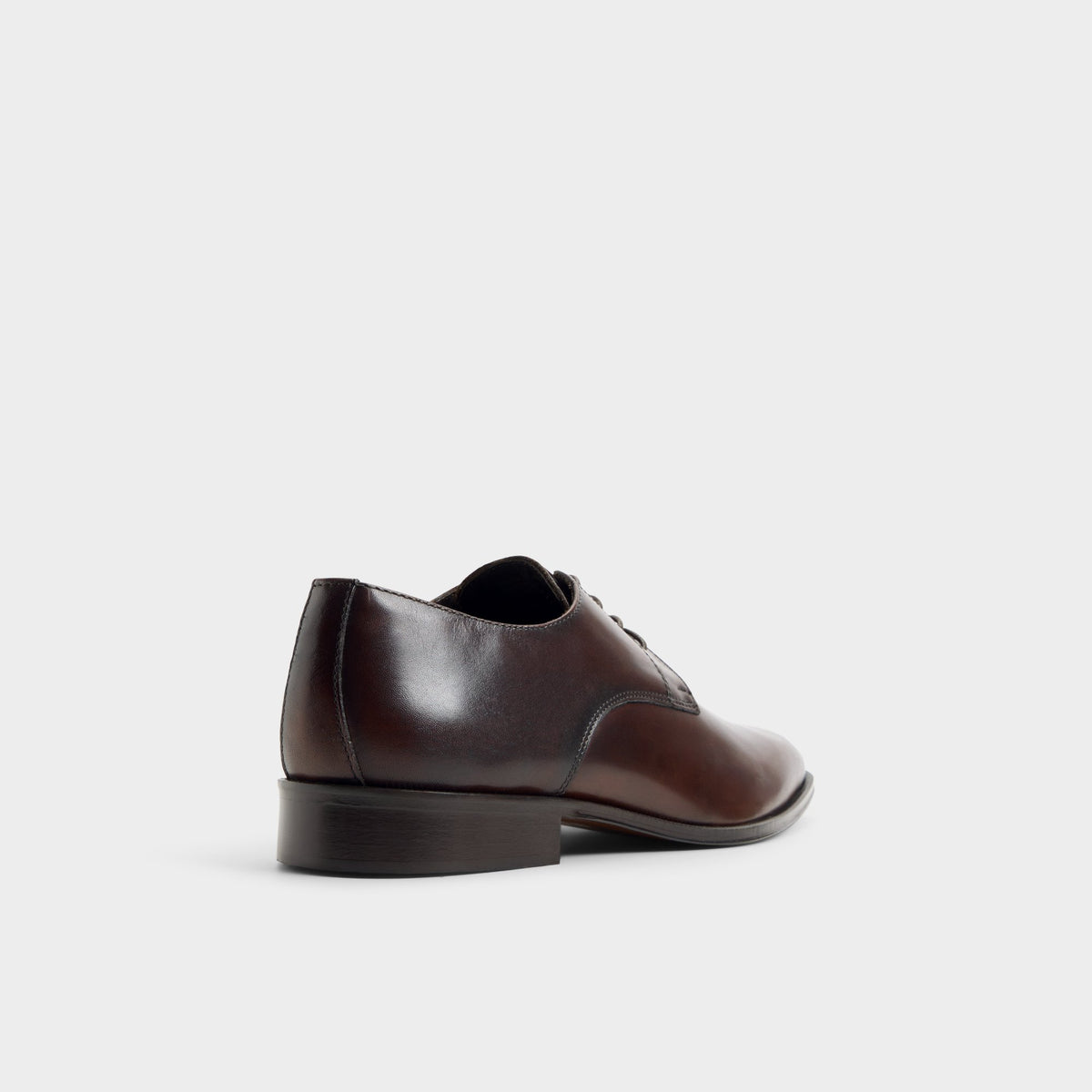 Three-quarter angle of Brown Benardo Derby shoe's back side