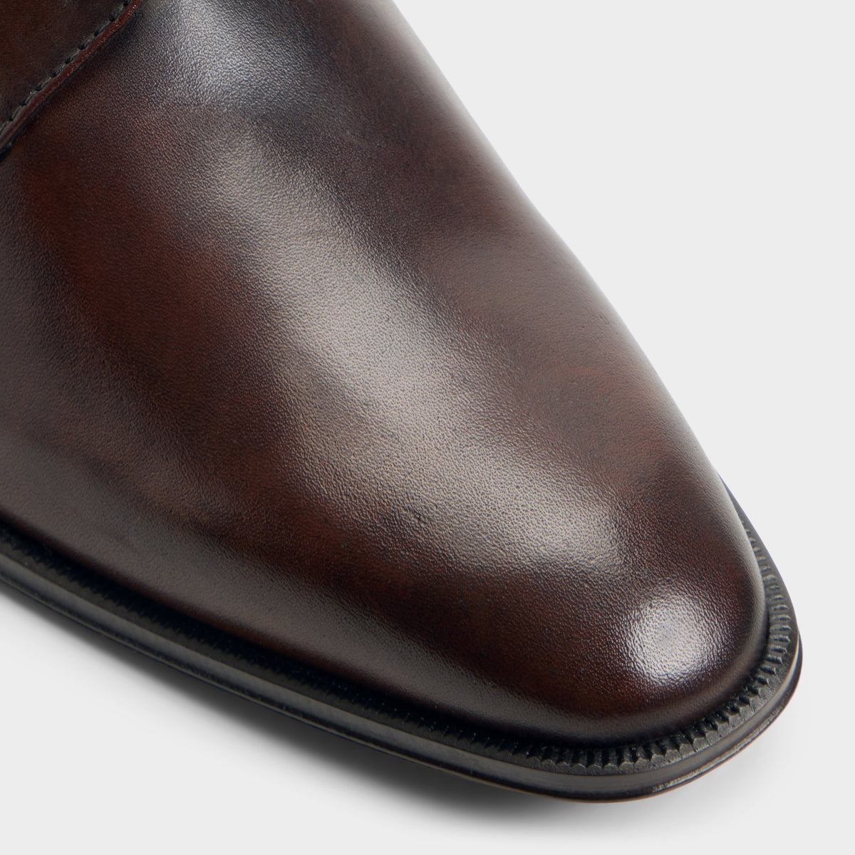 Close-up of the Brown Benardo Derby shoe